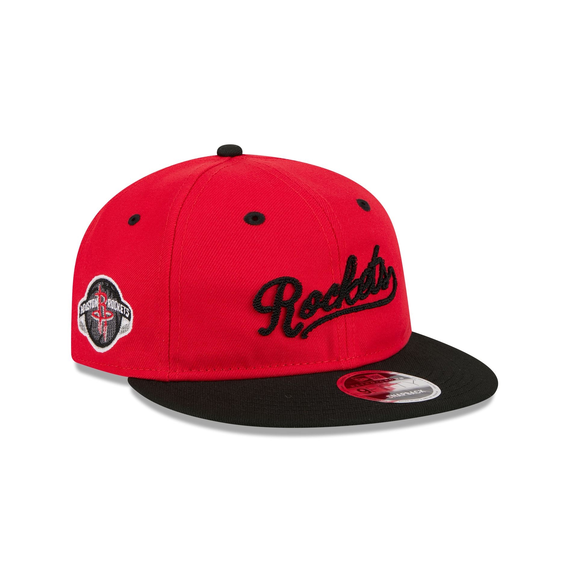 Houston Rockets Chainstitch Script Retro Crown 9Fifty Snapback Hat