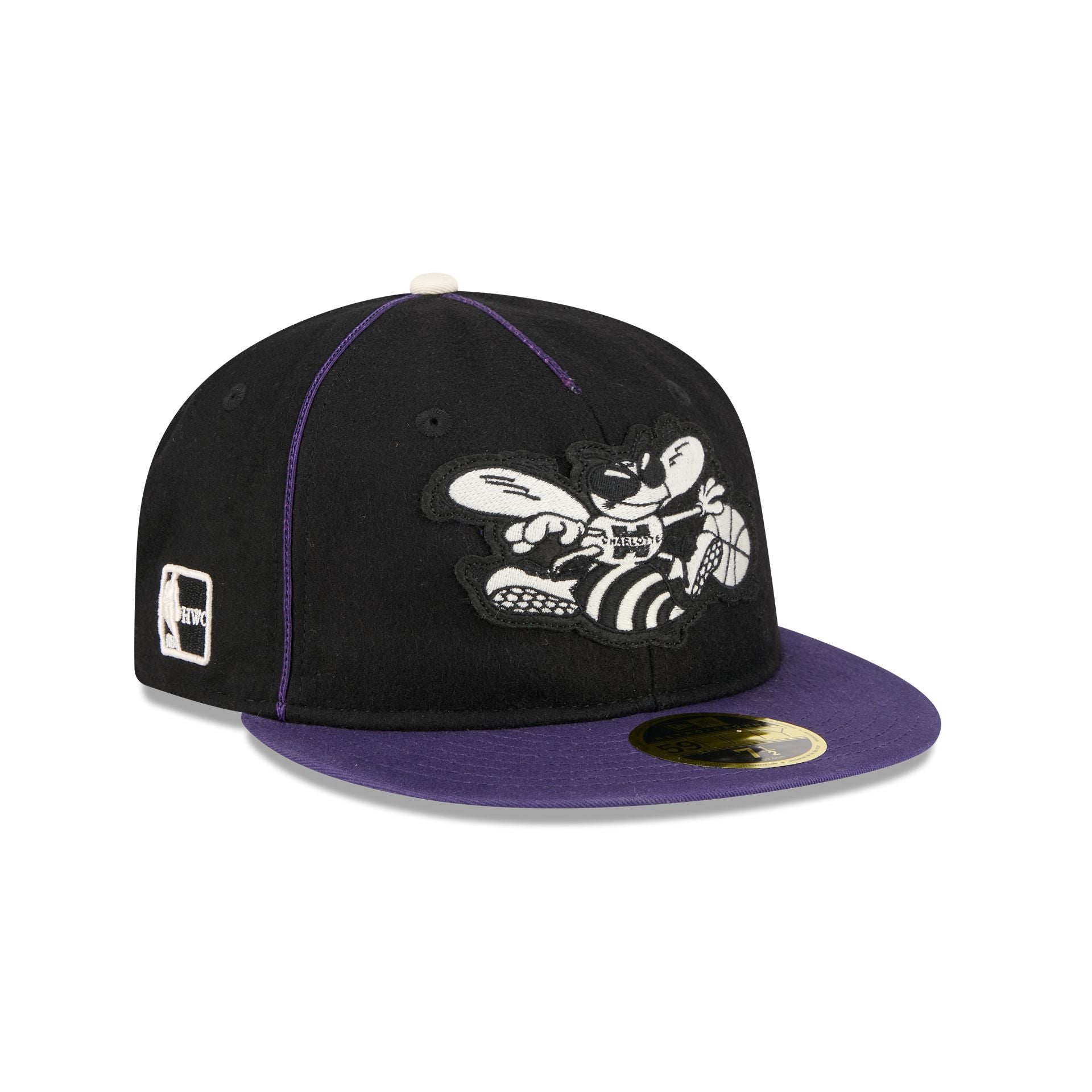 Charlotte Hornets Felt Logo Retro Crown 59Fifty Fitted Hat