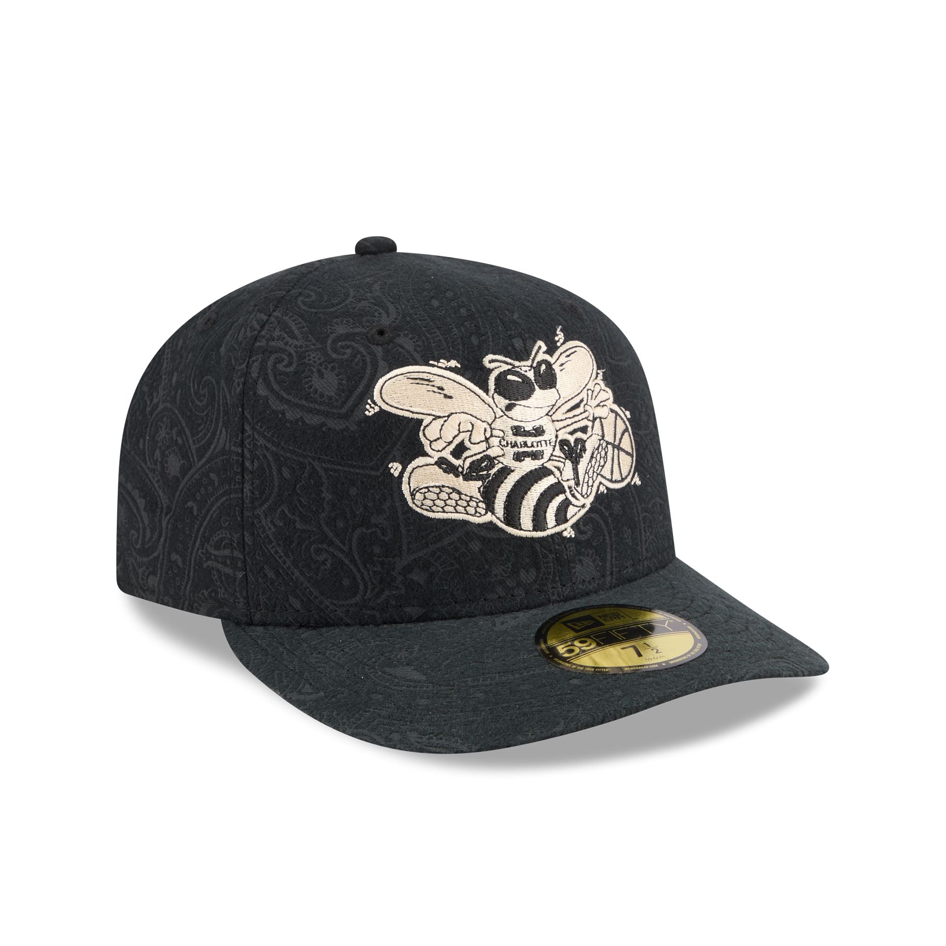 Charlotte Hornets Three Looms Brushed Cotton 59Fifty Fitted Hat - Image 3