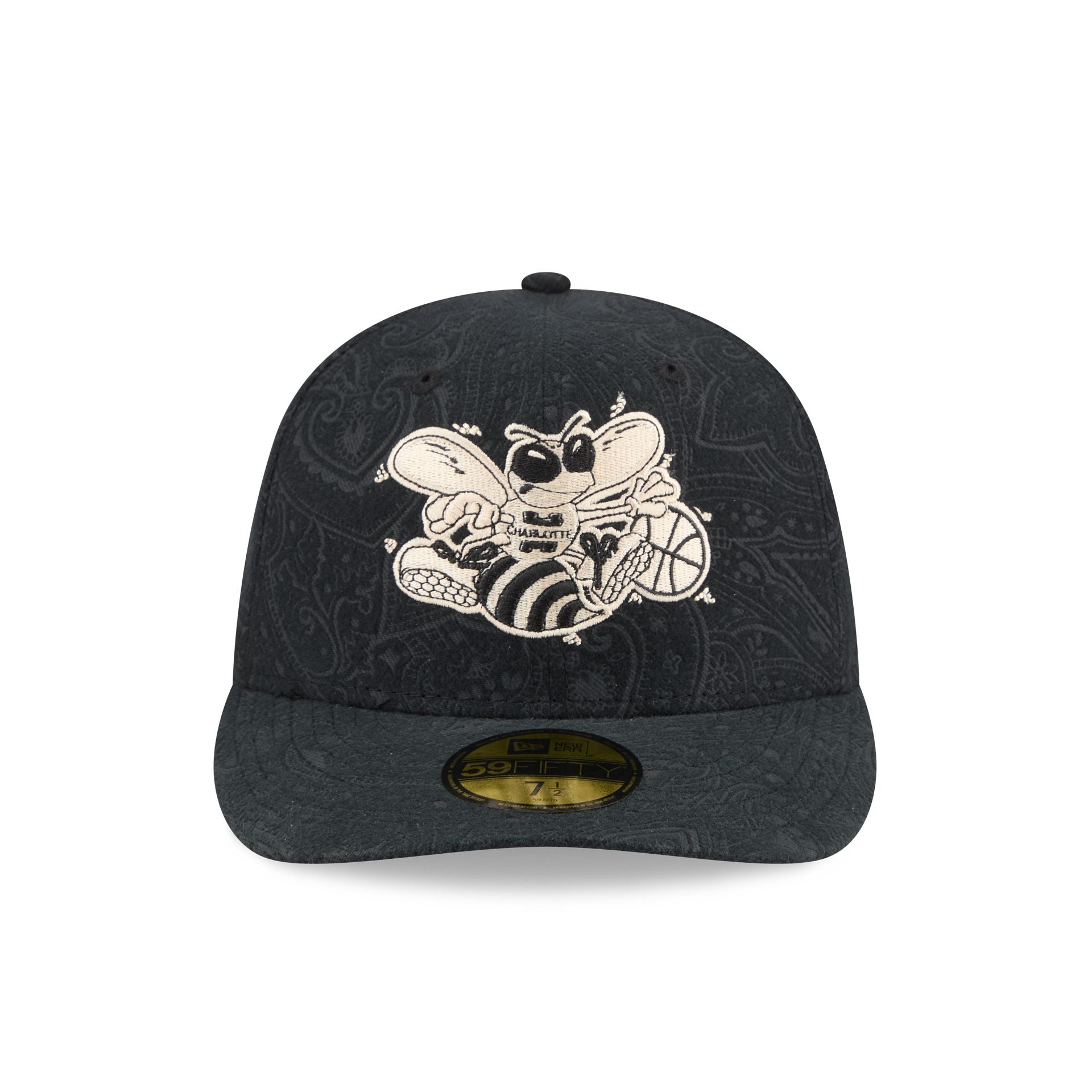 Alternative view of Charlotte Hornets Three Looms Brushed Cotton 59Fifty Fitted Hat