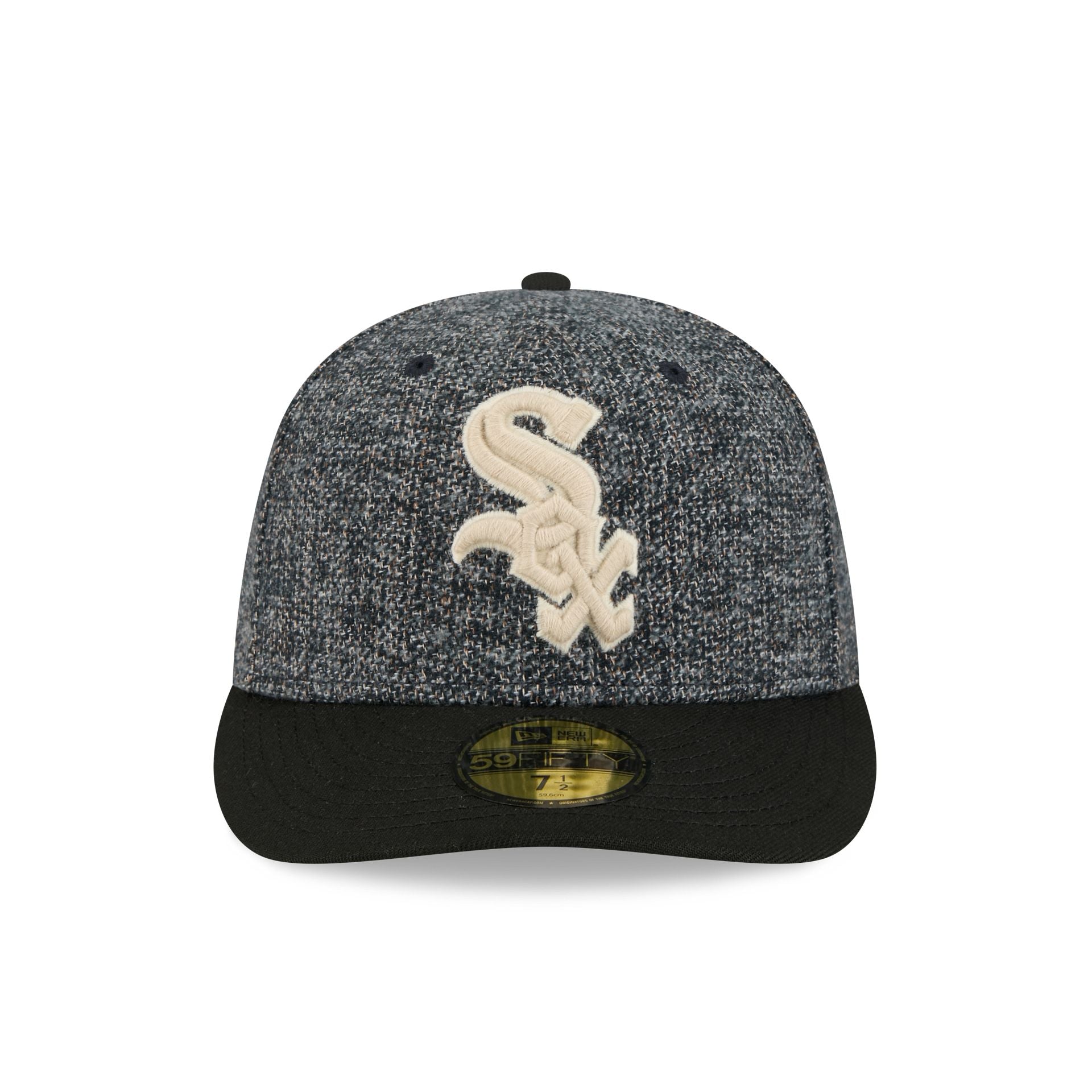 Alternative view of Chicago White Sox Three Looms Tweedy Cotton Black 59Fifty Fitted Hat