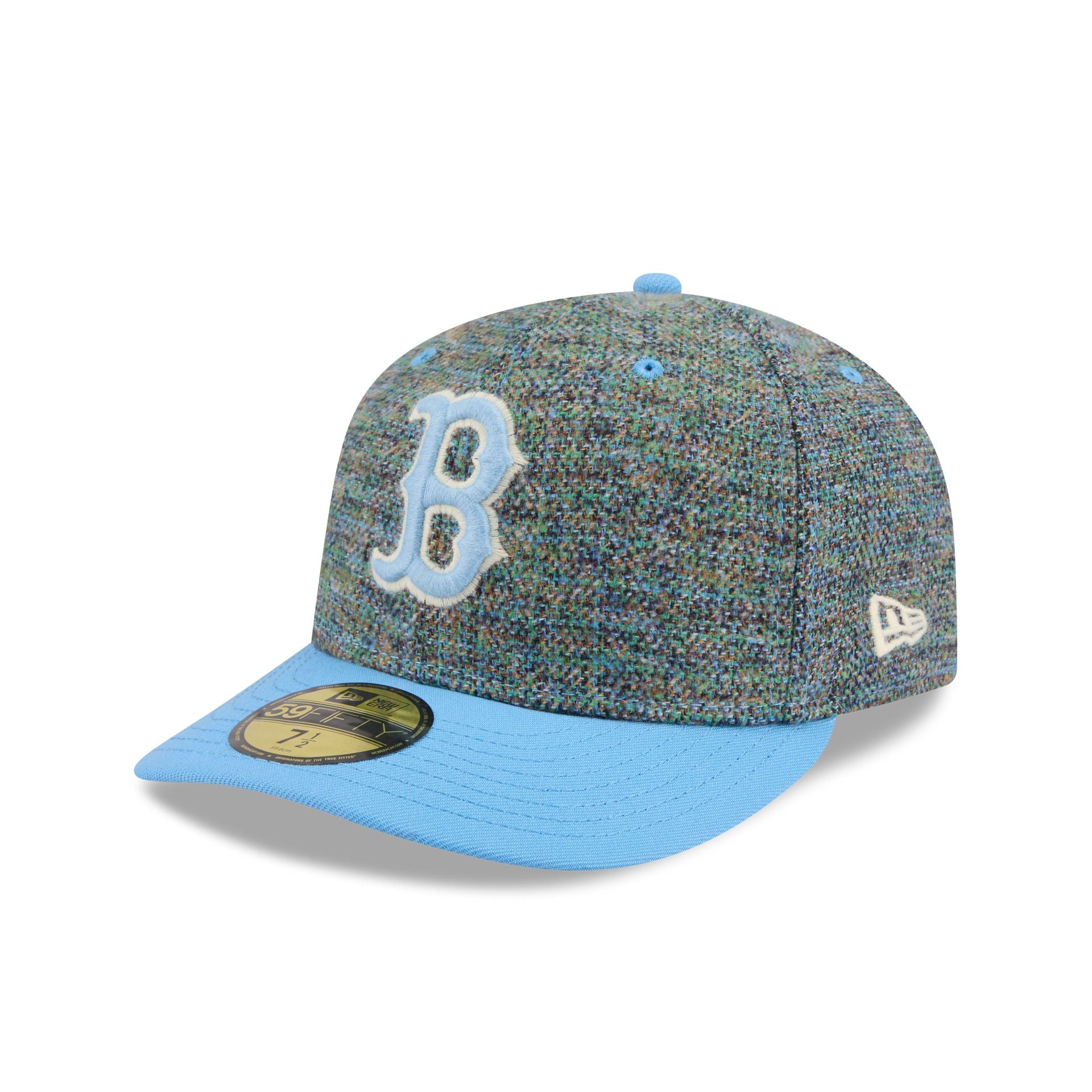 Boston Red Sox Three Looms Tweedy Cotton Radiant Blue 59Fifty Fitted Hat