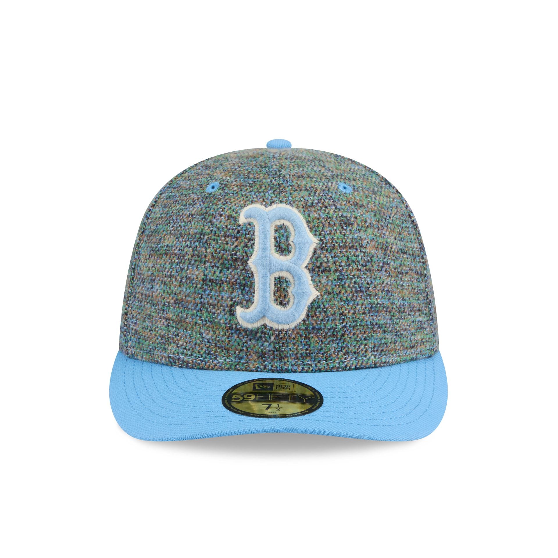 Alternative view of Boston Red Sox Three Looms Tweedy Cotton Radiant Blue 59Fifty Fitted Hat