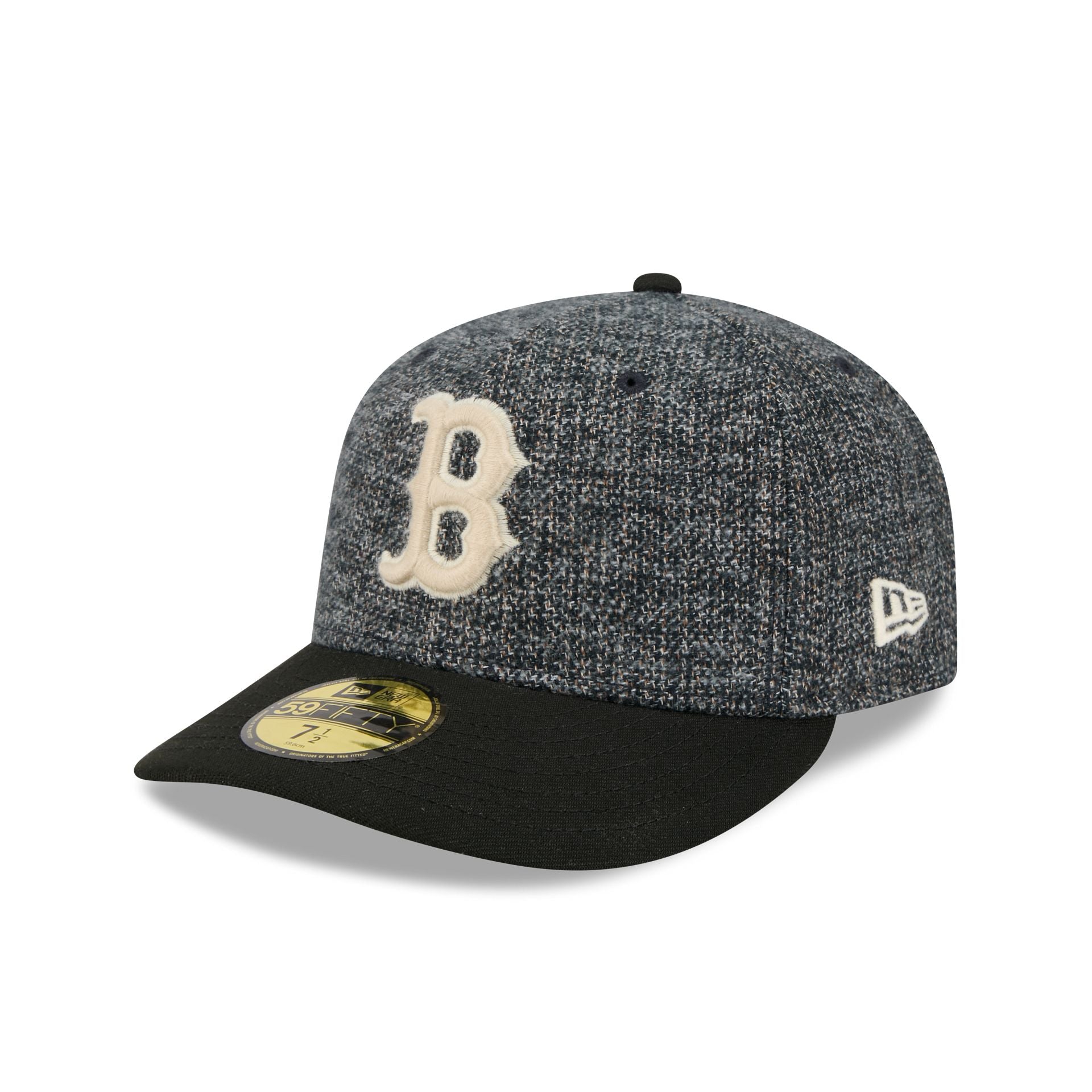 Boston Red Sox Three Looms Tweedy Cotton Black 59Fifty Fitted Hat