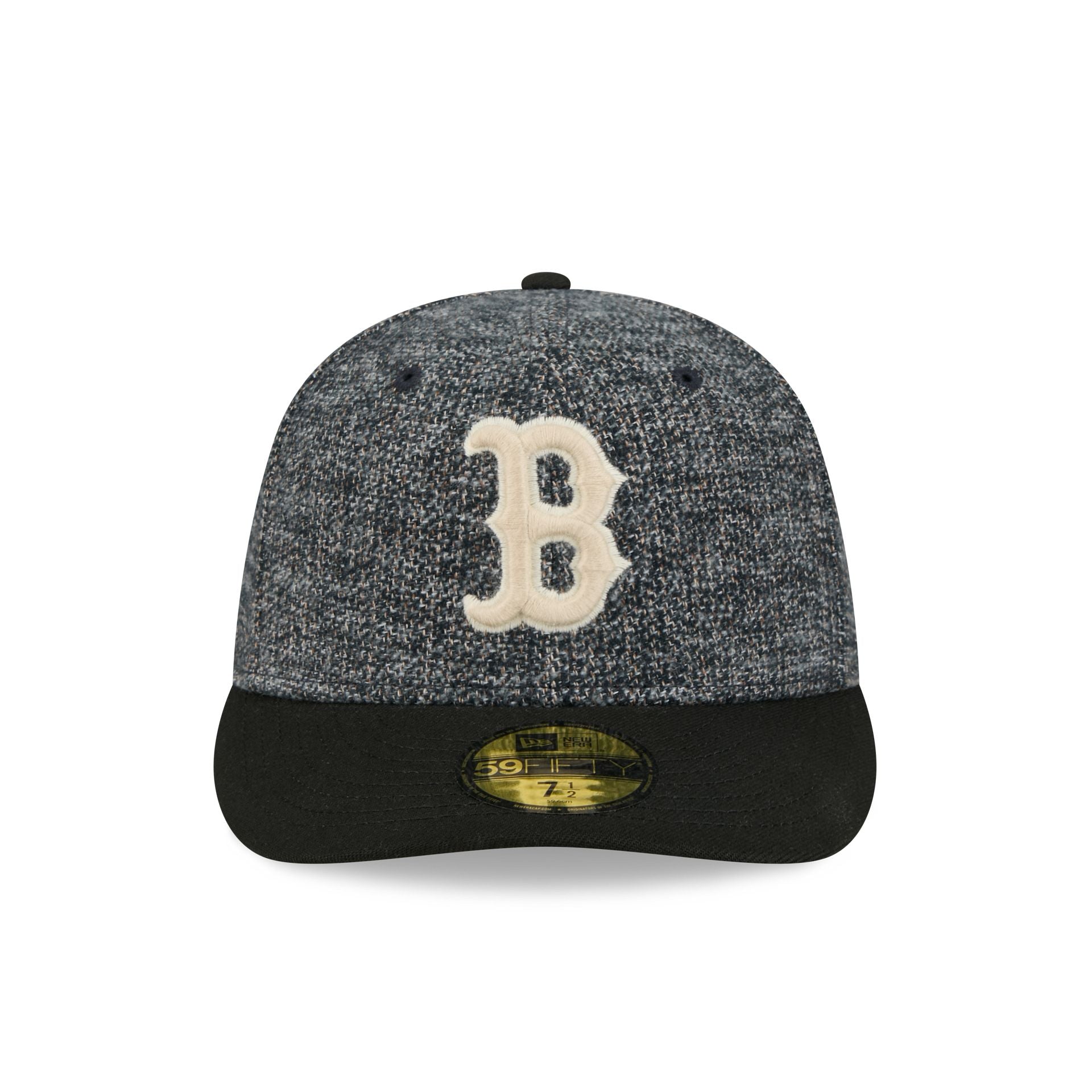 Alternative view of Boston Red Sox Three Looms Tweedy Cotton Black 59Fifty Fitted Hat