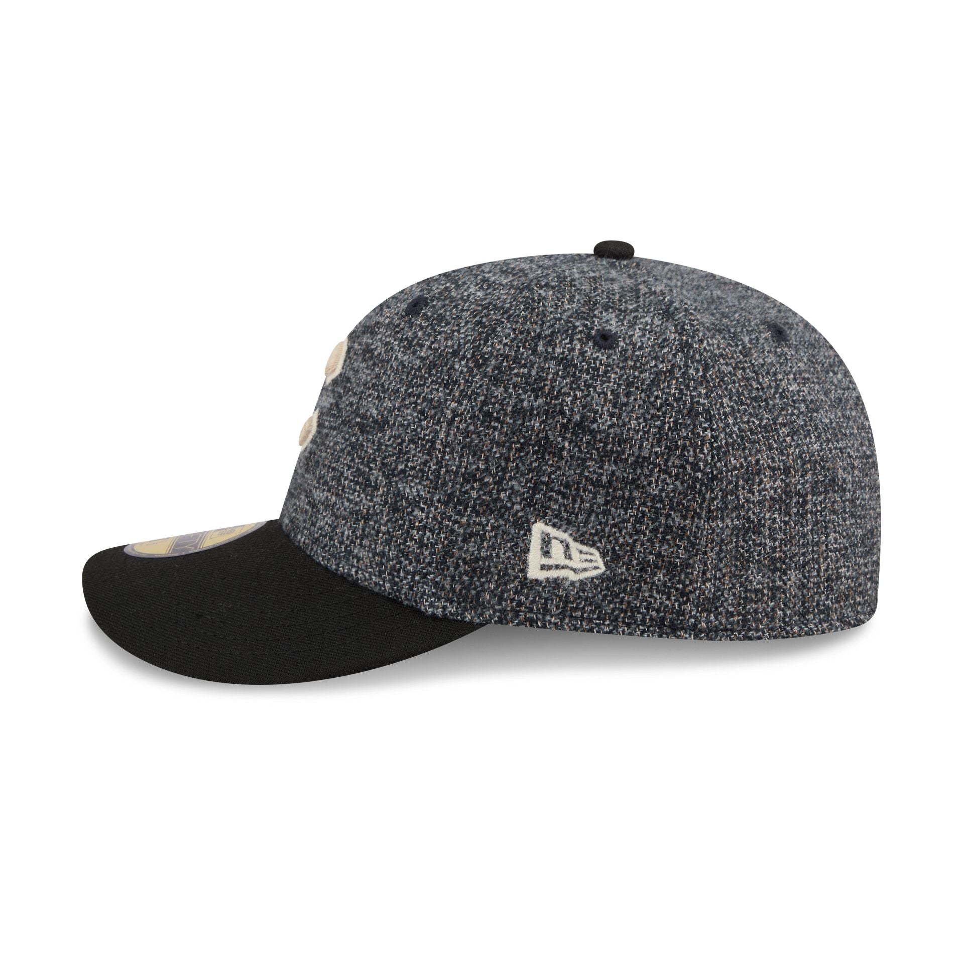 Chicago Cubs Three Looms Tweedy Cotton Black 59Fifty Fitted Hat - Image 4