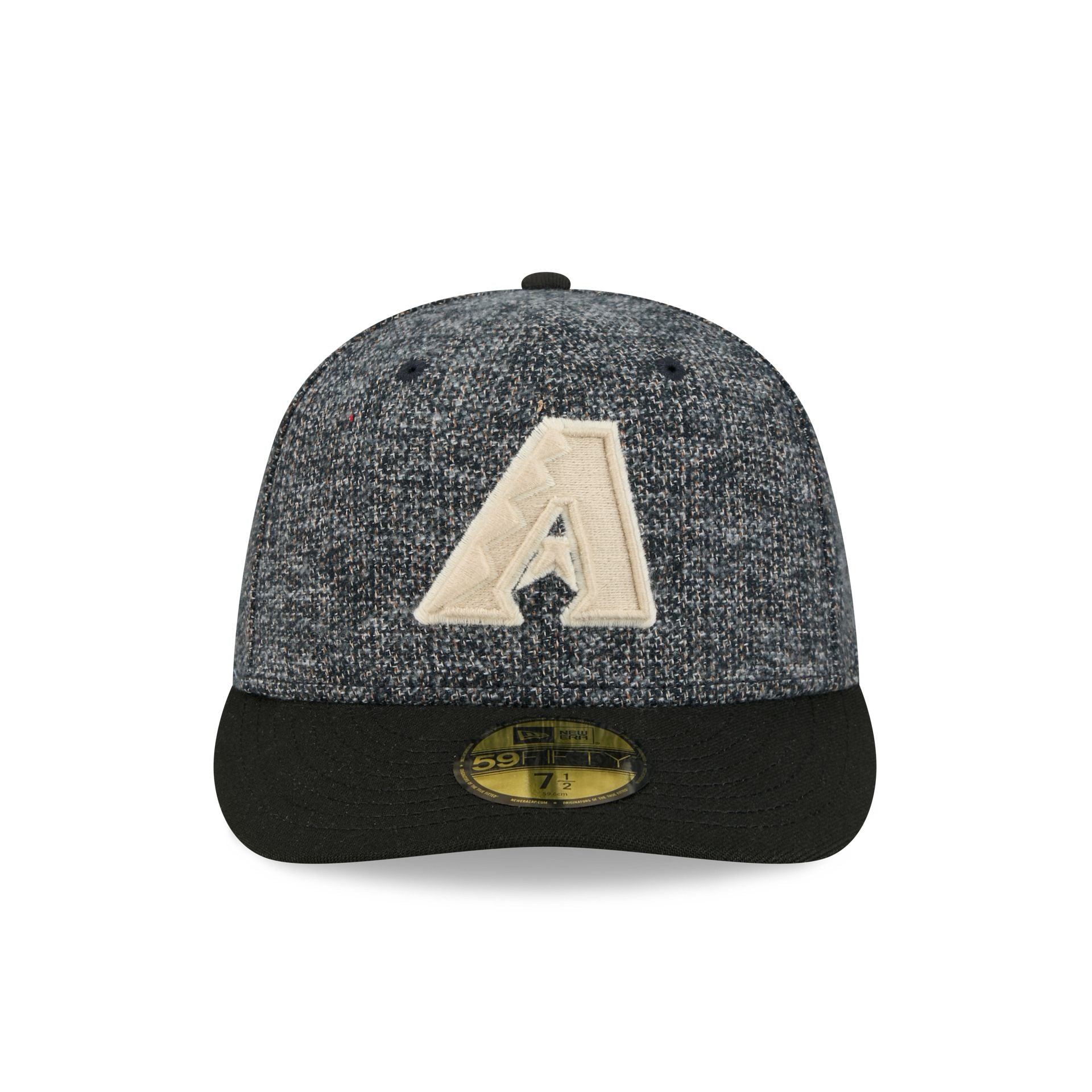 Alternative view of Arizona Diamondbacks Three Looms Tweedy Cotton Black 59Fifty Fitted Hat