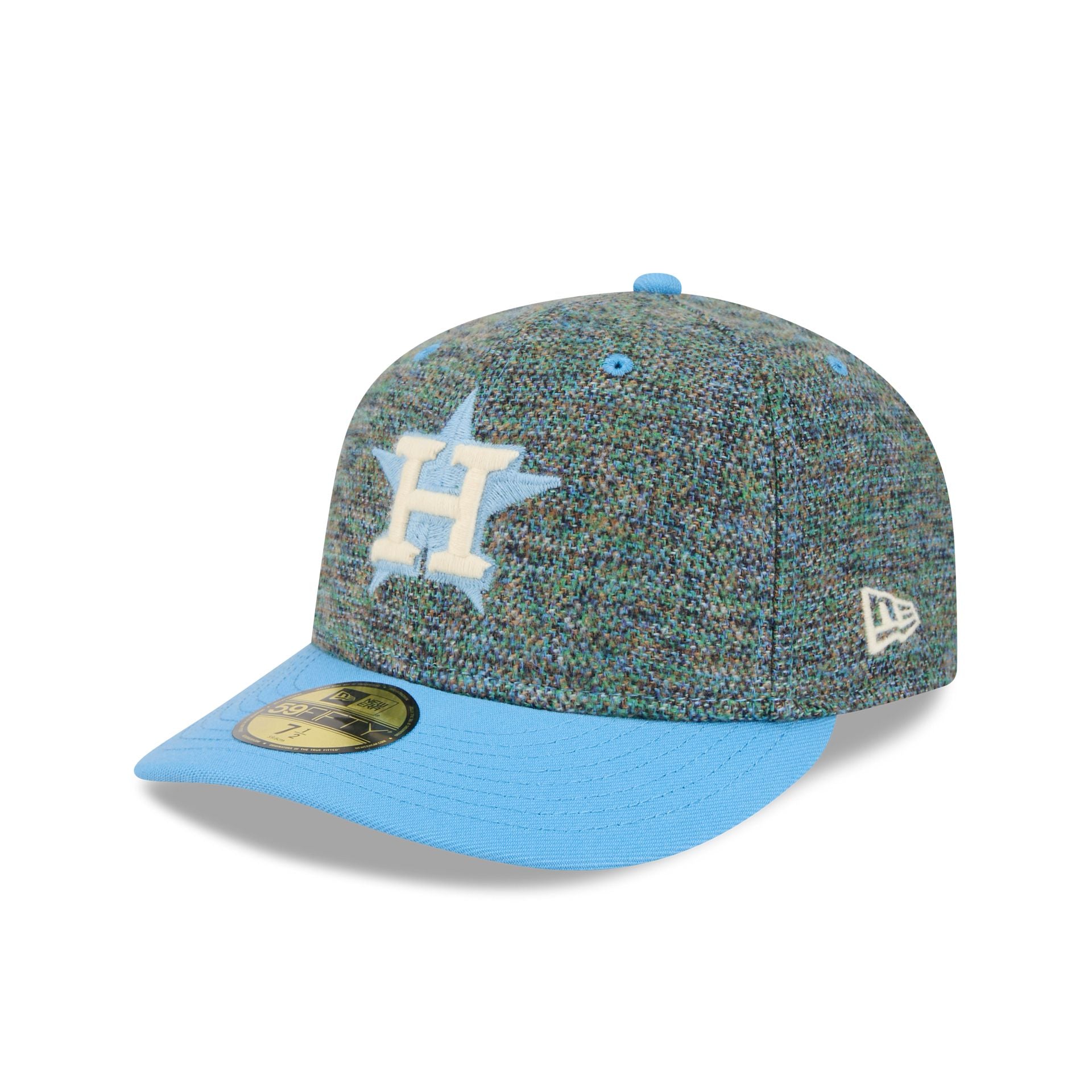Houston Astros Three Looms Tweedy Cotton Radiant Blue 59Fifty Fitted Hat