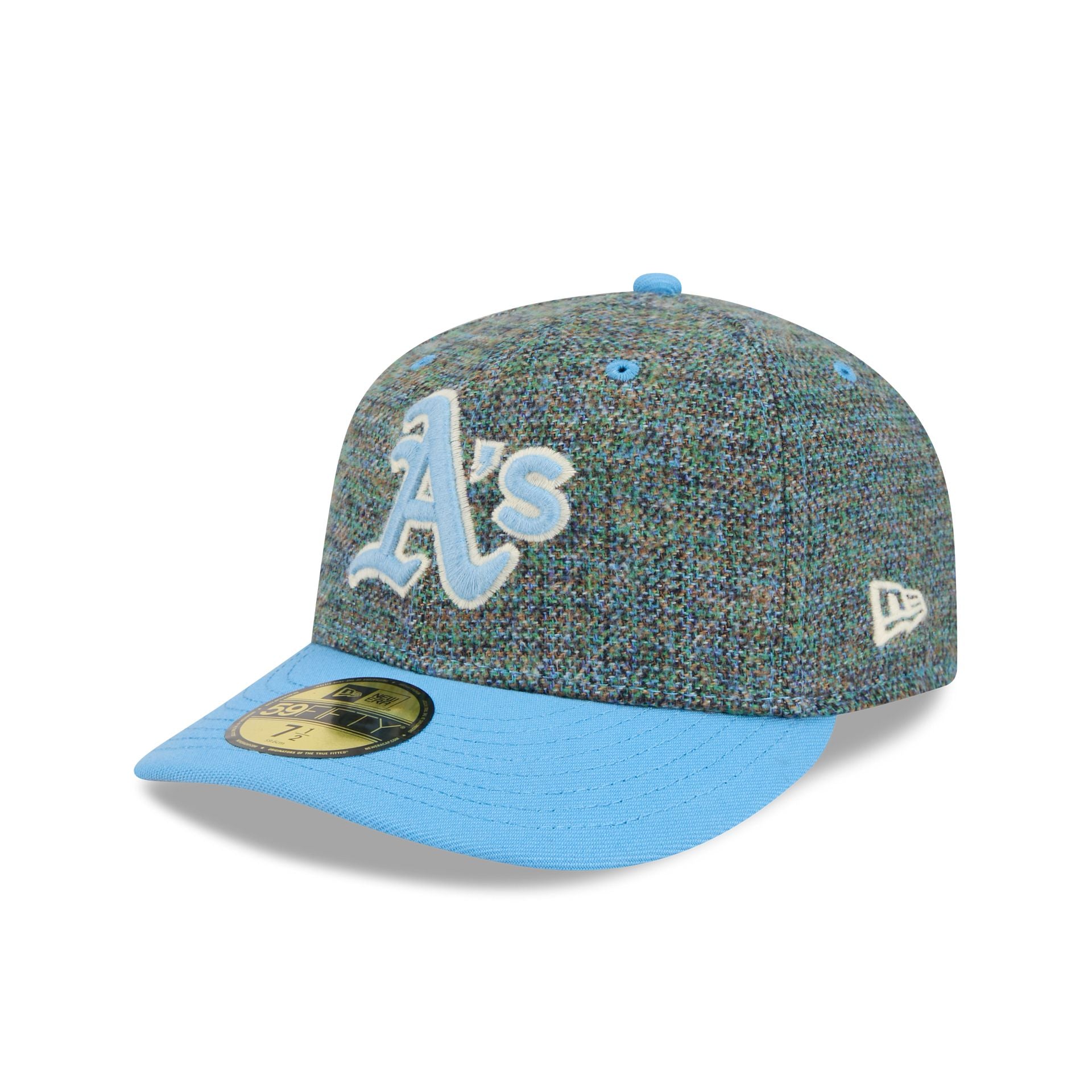 Athletics Three Looms Tweedy Cotton Radiant Blue 59Fifty Fitted Hat
