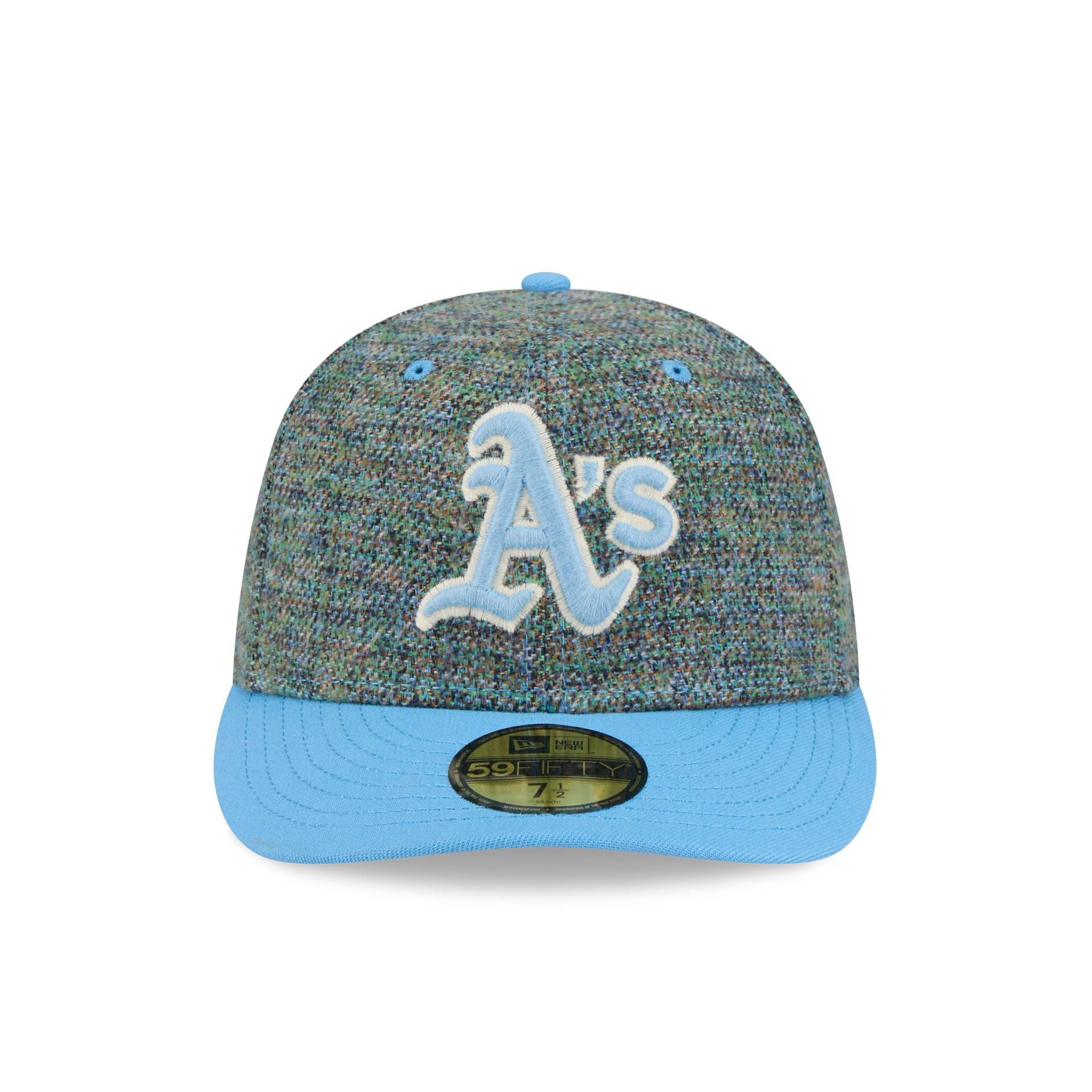 Alternative view of Athletics Three Looms Tweedy Cotton Radiant Blue 59Fifty Fitted Hat