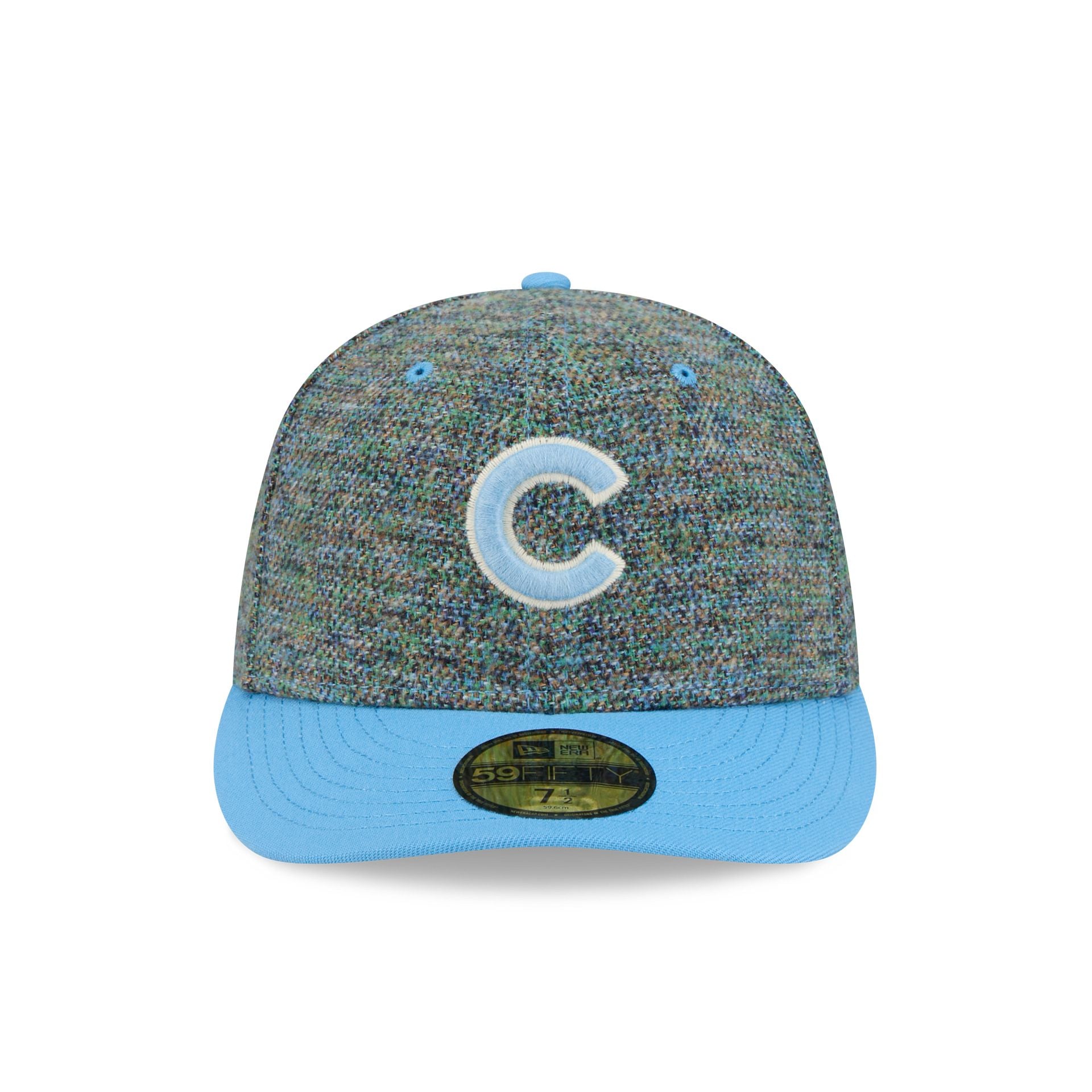 Alternative view of Chicago Cubs Three Looms Tweedy Cotton Radiant Blue 59Fifty Fitted Hat