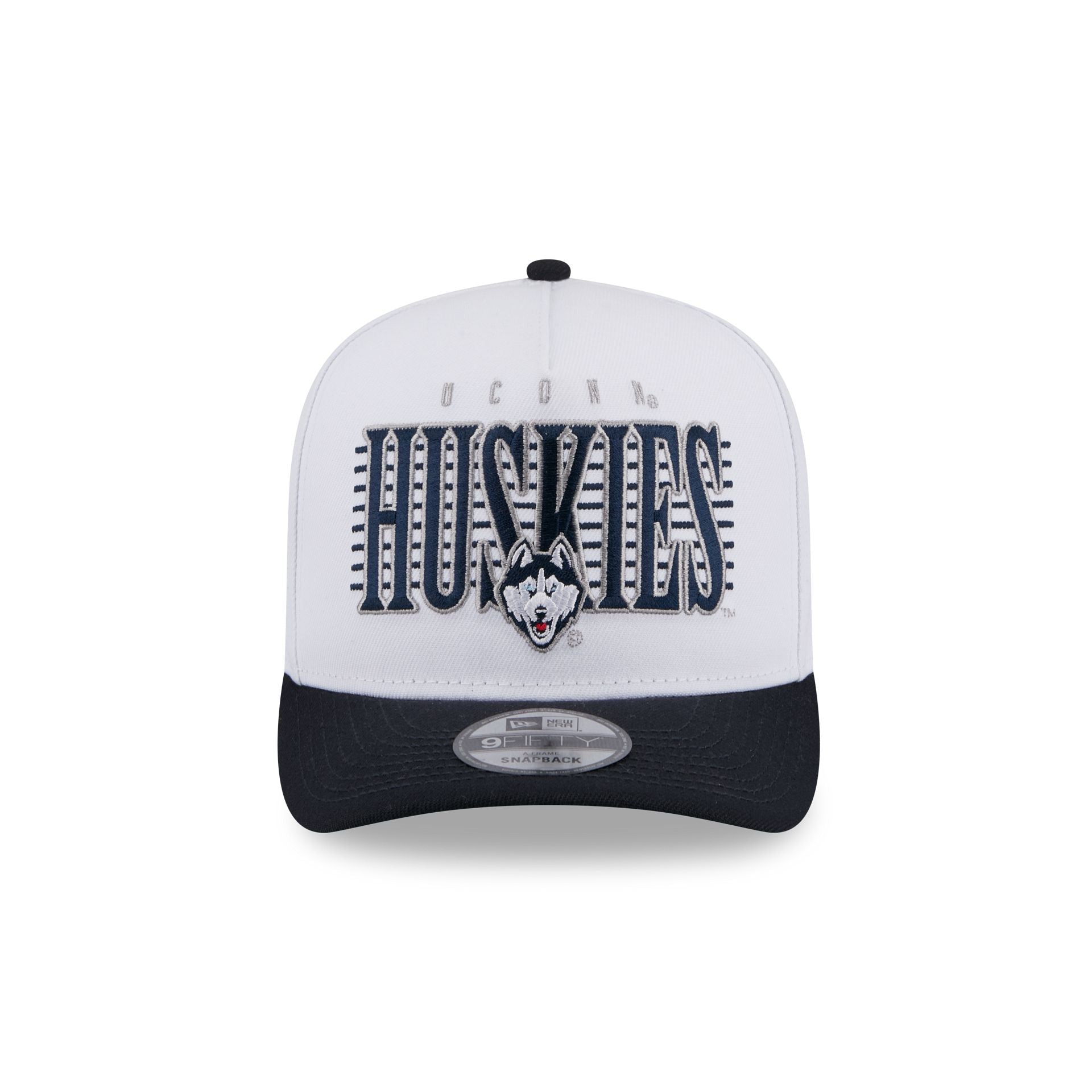 Alternative view of Connecticut Huskies March Madness White 9Fifty A-Frame Snapback Hat
