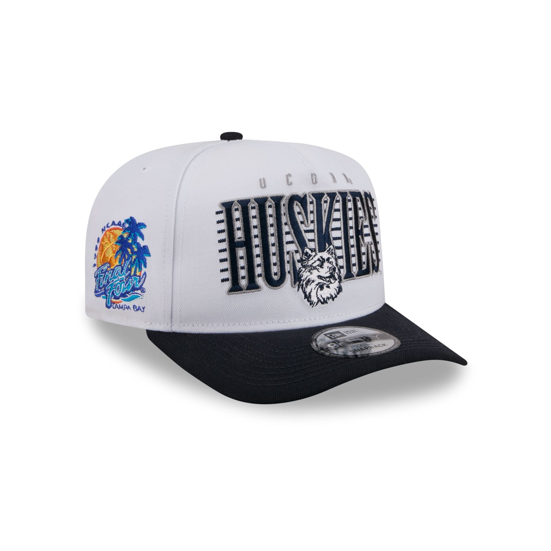 Connecticut Huskies March Madness College Vault White 9Fifty A-Frame Snapback Hat