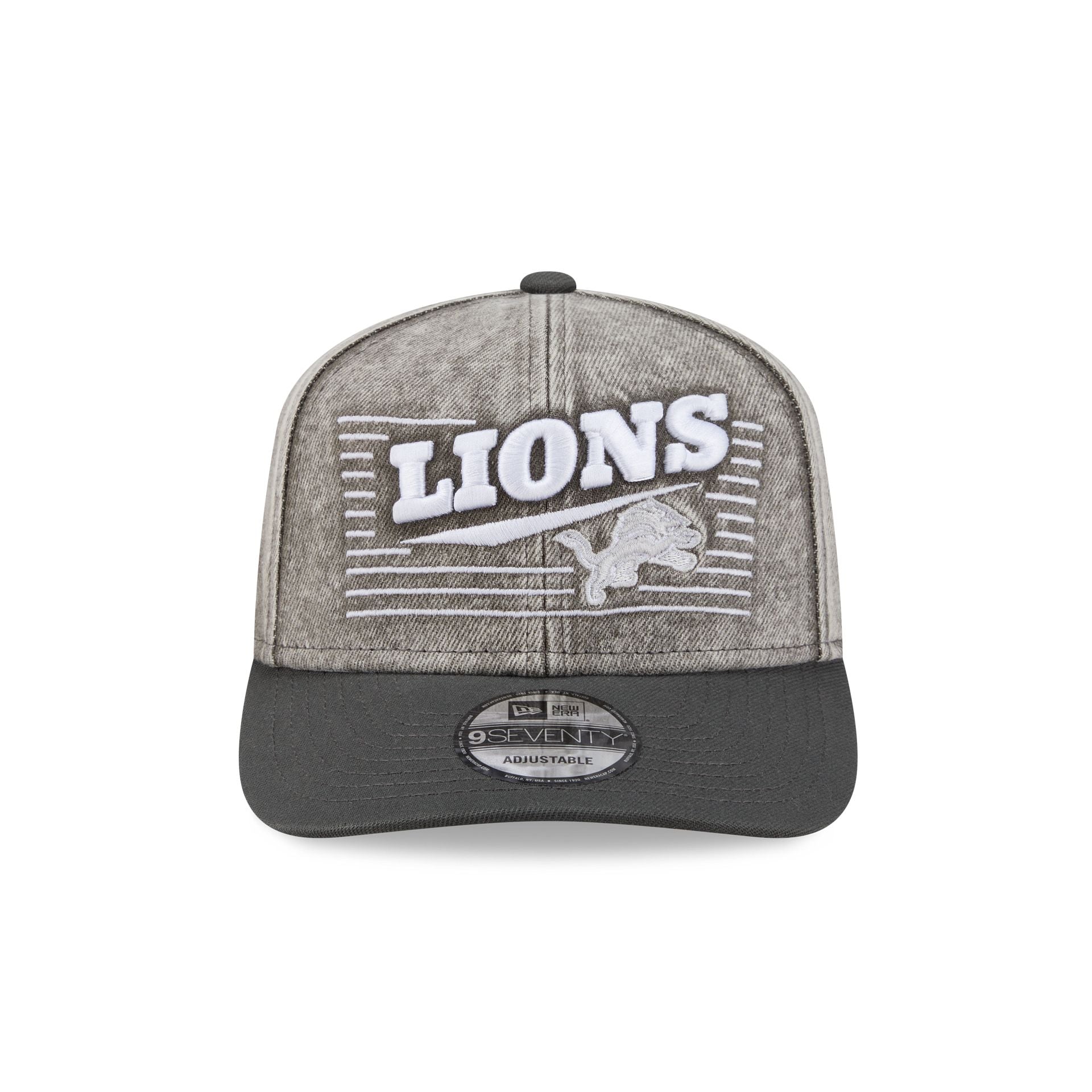 Alternative view of Detroit Lions Washed Denim 9Seventy Adjustable Hat