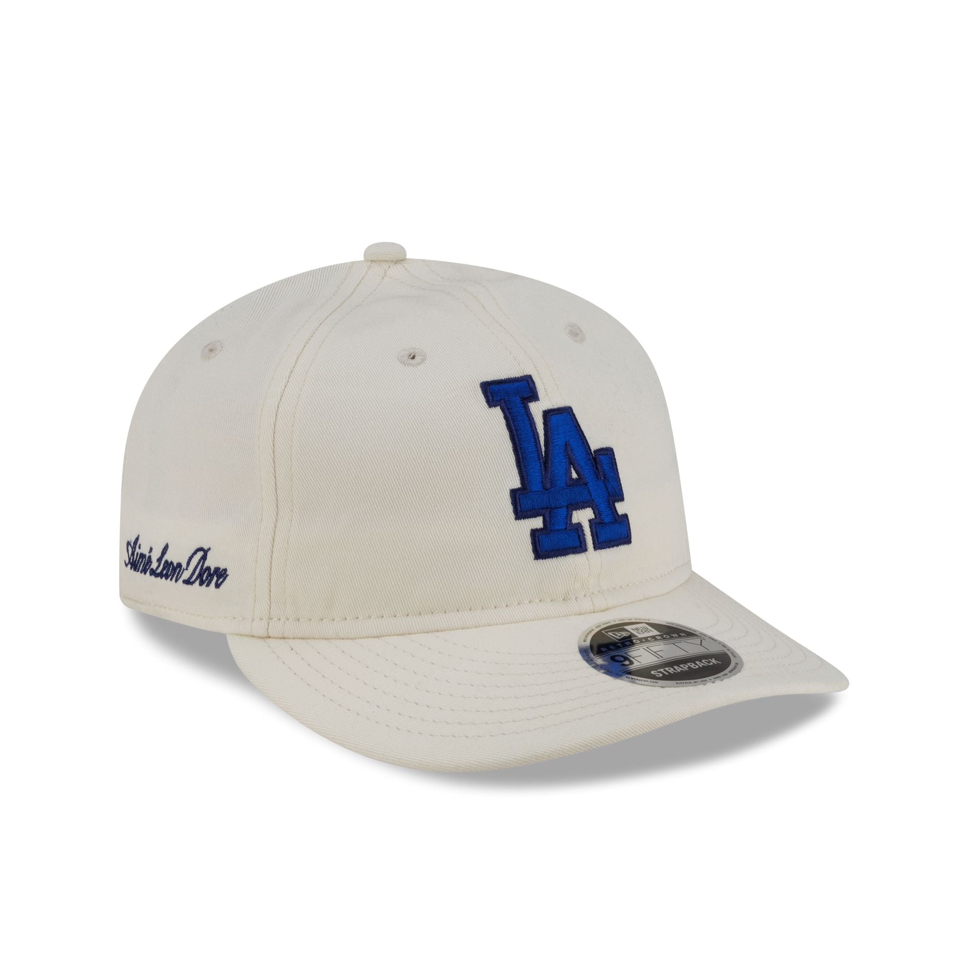 Aimé Leon Dore Los Angeles Dodgers Chrome White Retro Crown 9Fifty Strapback Hat