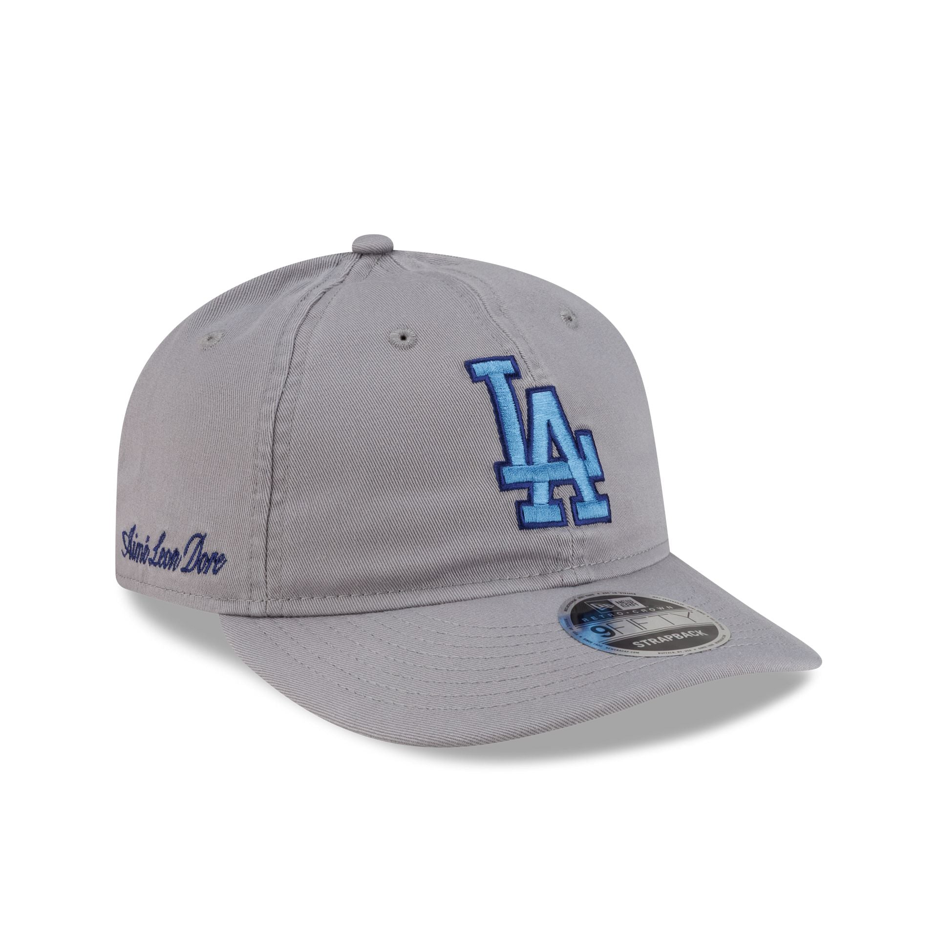 Aimé Leon Dore Los Angeles Dodgers Gray Retro Crown 9Fifty Strapback Hat