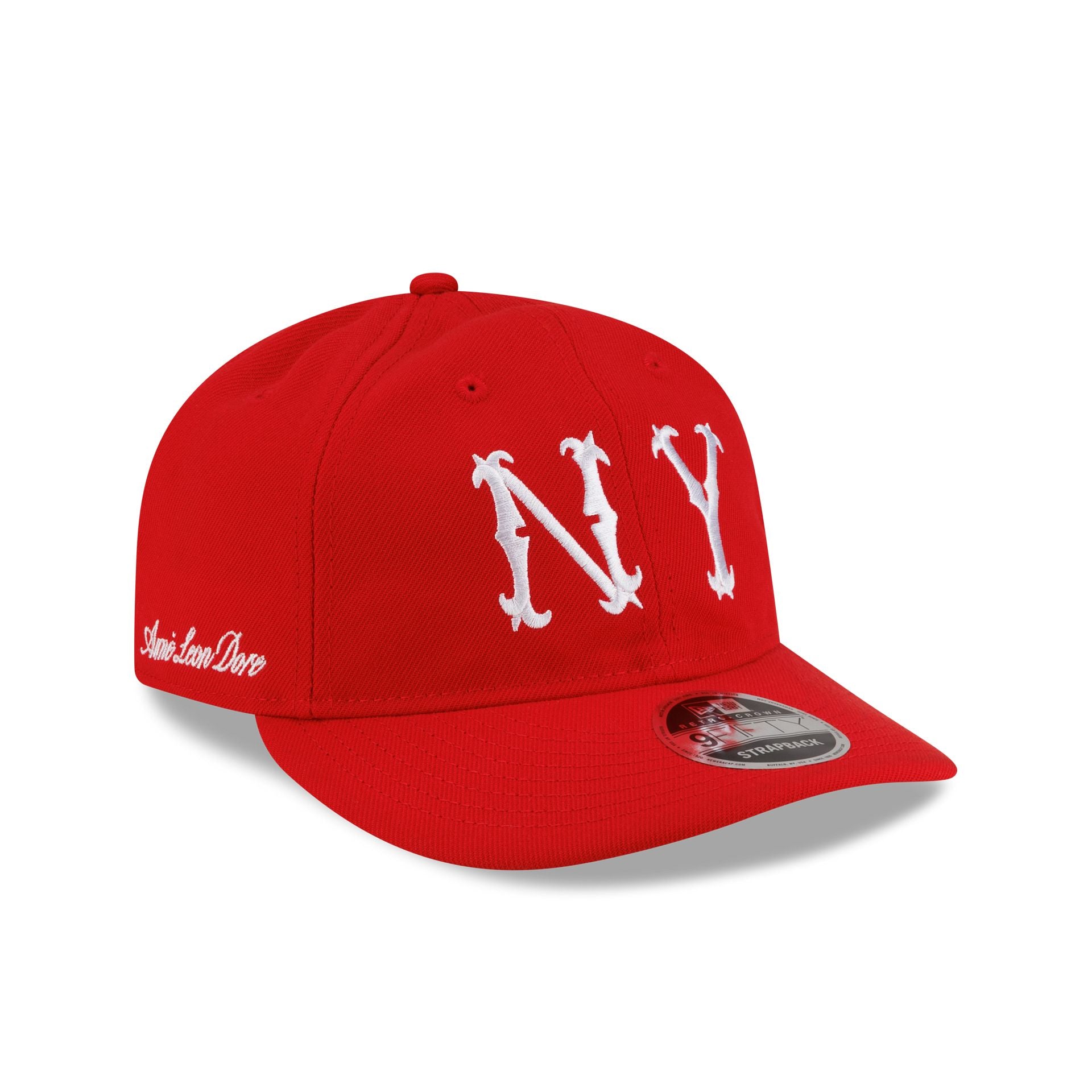 Aimé Leon Dore New York Highlanders Front Door Red Retro Crown 9Fifty Strapback Hat