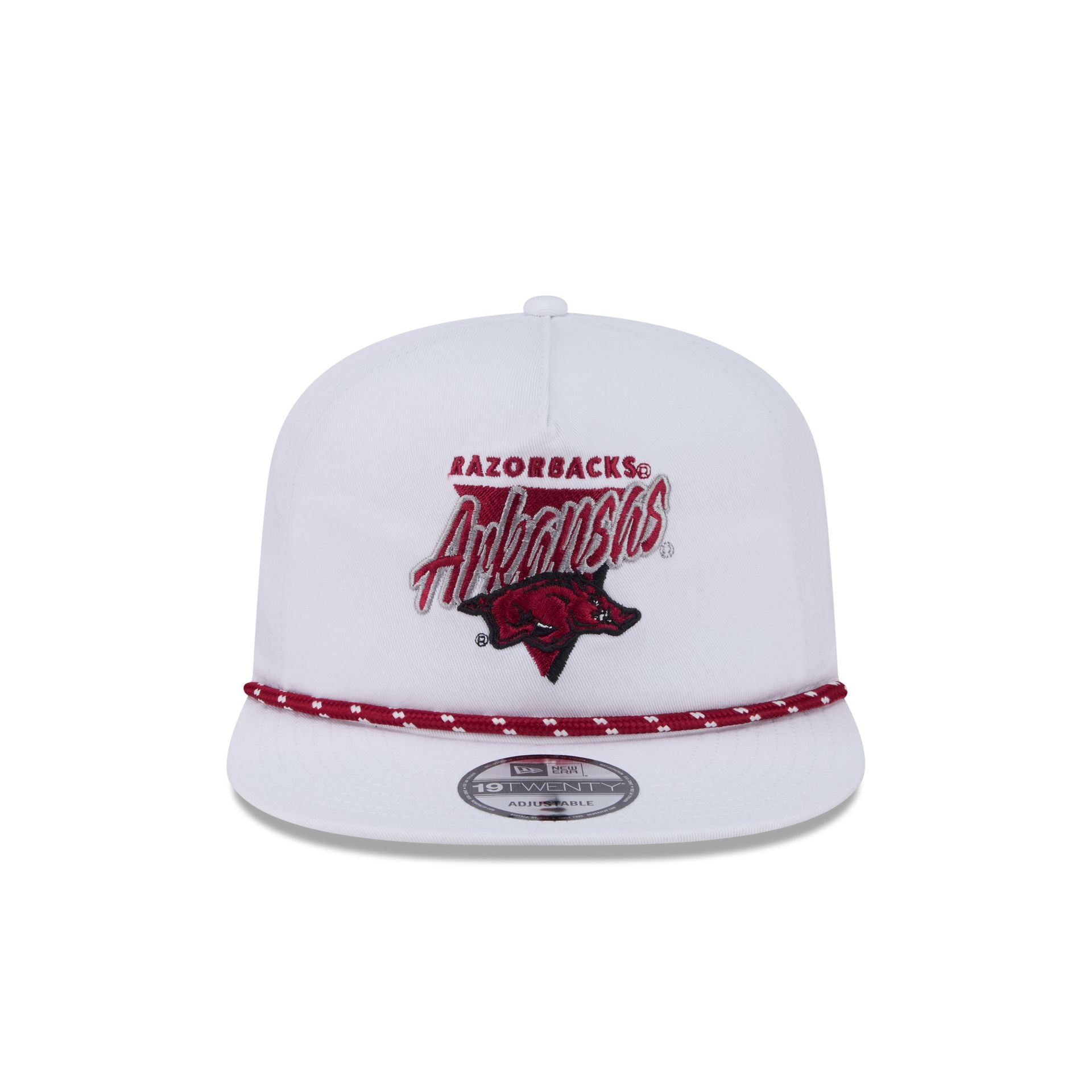 Alternative view of Arkansas Razorbacks Collegiate White 19Twenty Snapback Hat