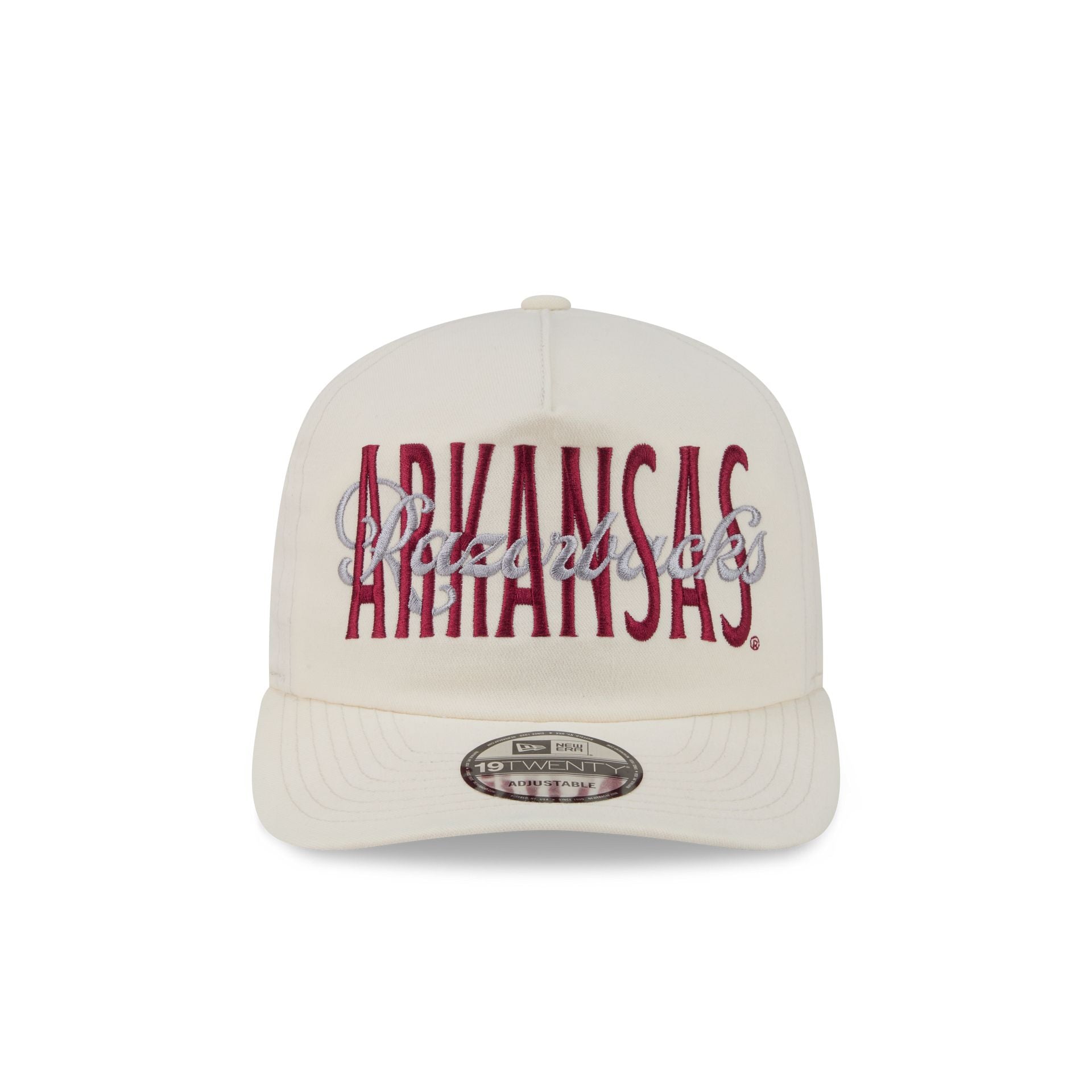 Alternative view of Arkansas Razorbacks Collegiate Script Ivory 19Twenty Snapback Hat