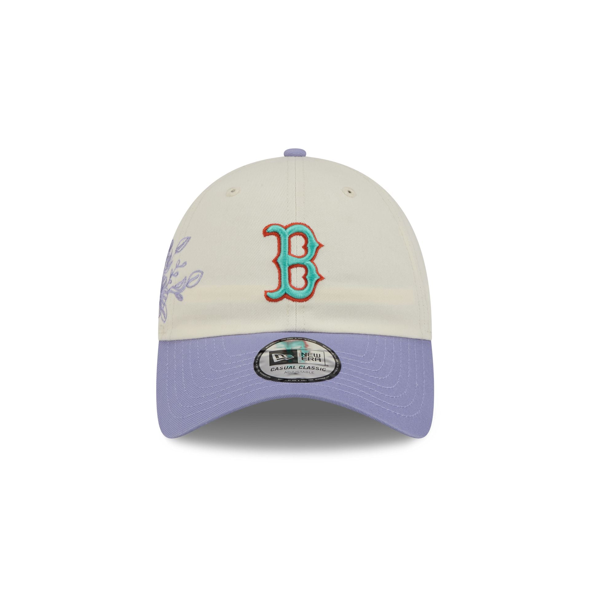 Alternative view of Boston Red Sox Lavender Flowers Casual Classic Adjustable Hat