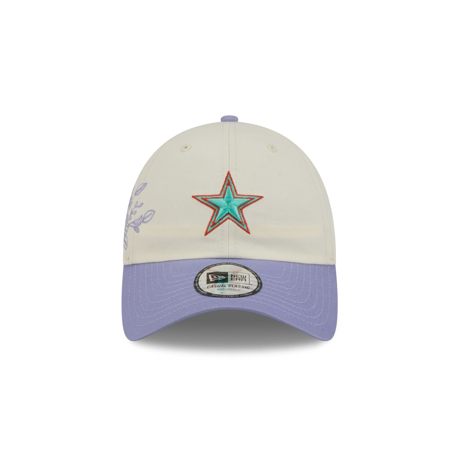 Alternative view of Dallas Cowboys Lavender Flowers Casual Classic Adjustable Hat