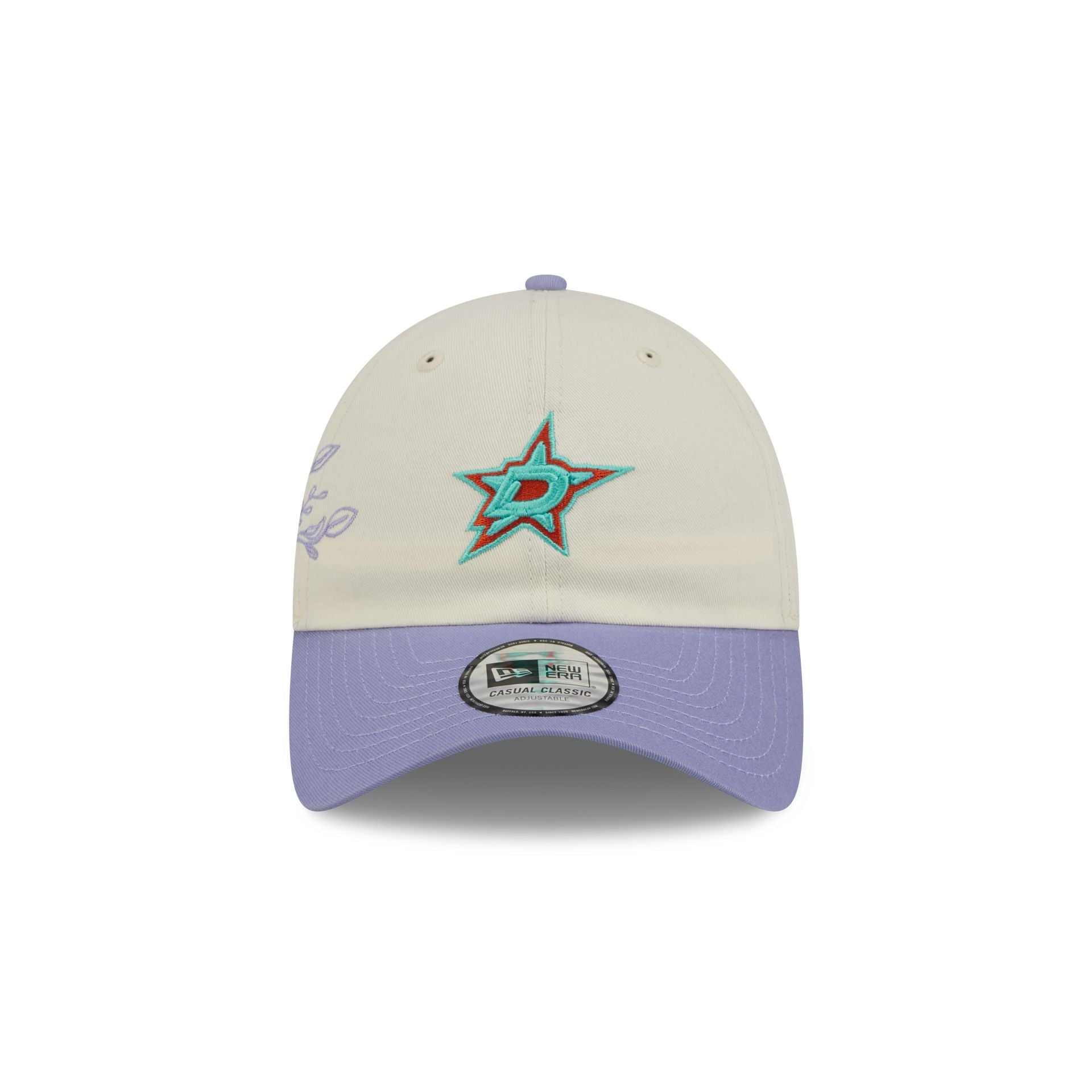 Alternative view of Dallas Stars Lavender Flowers Casual Classic Adjustable Hat