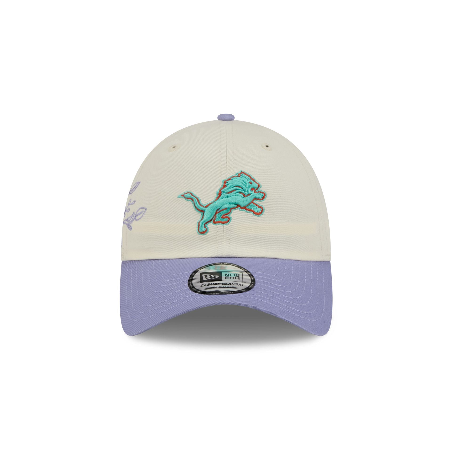 Alternative view of Detroit Lions Lavender Flowers Casual Classic Adjustable Hat