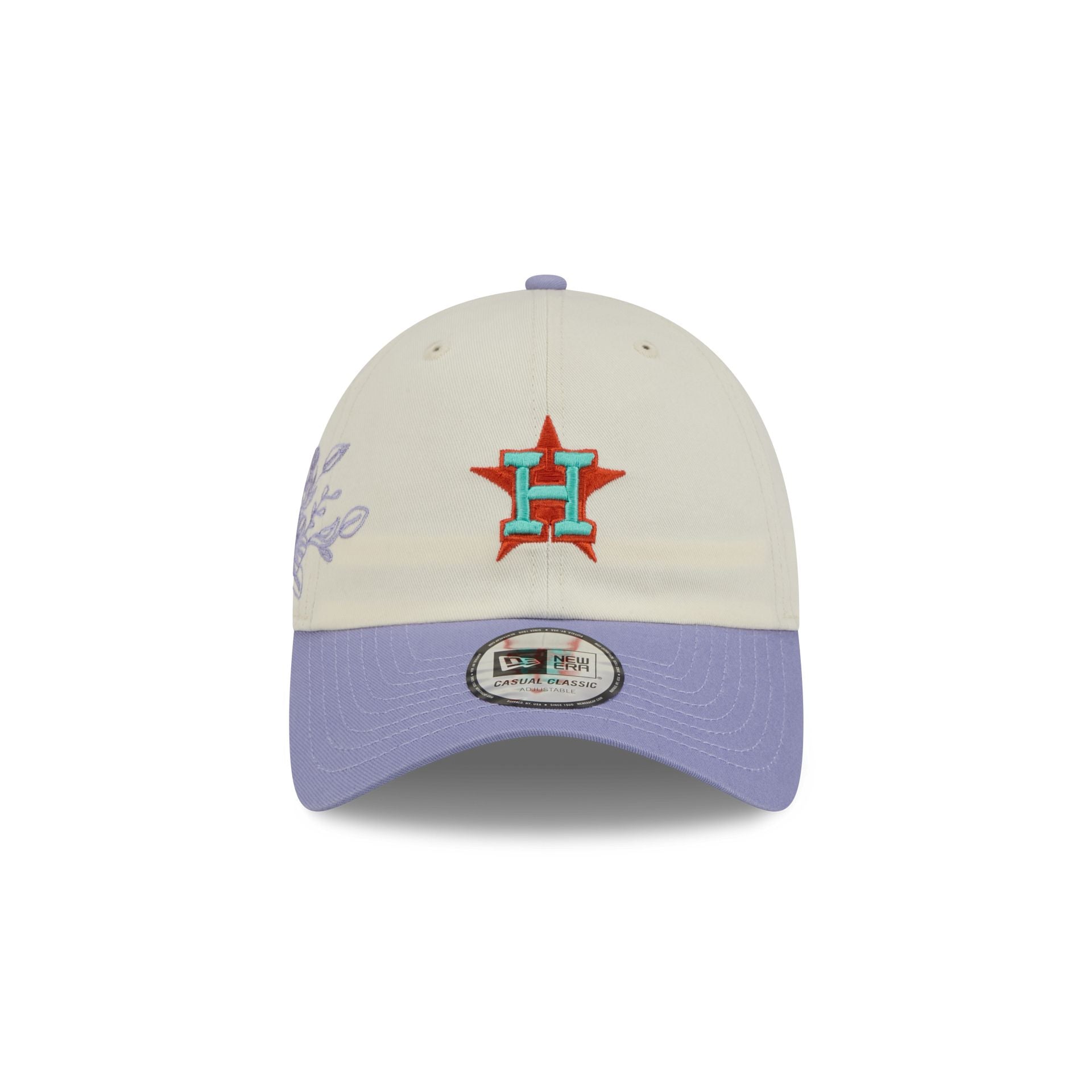 Alternative view of Houston Astros Lavender Flowers Casual Classic Adjustable Hat