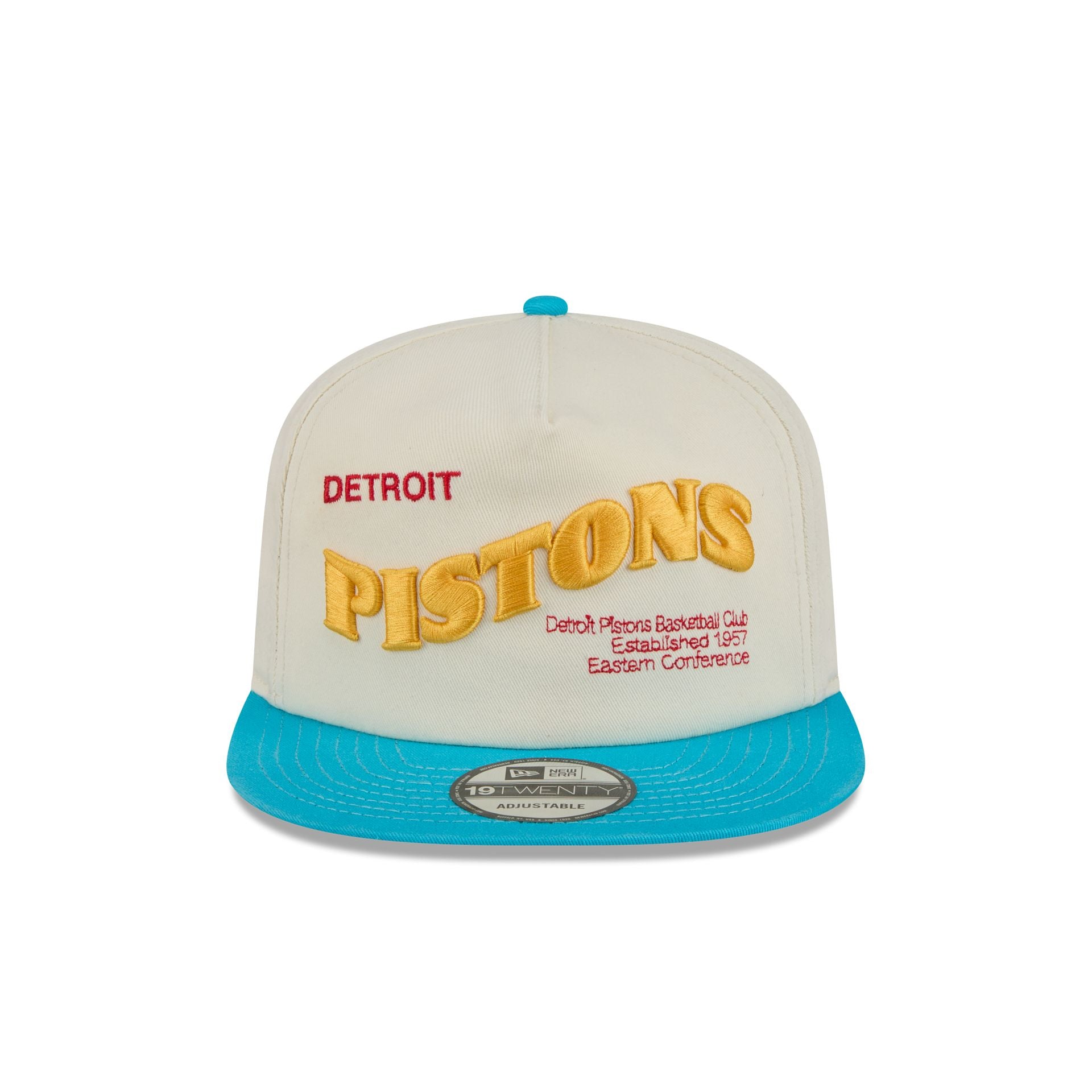 Alternative view of Detroit Pistons Conference Script Chrome White 19Twenty Adjustable Hat