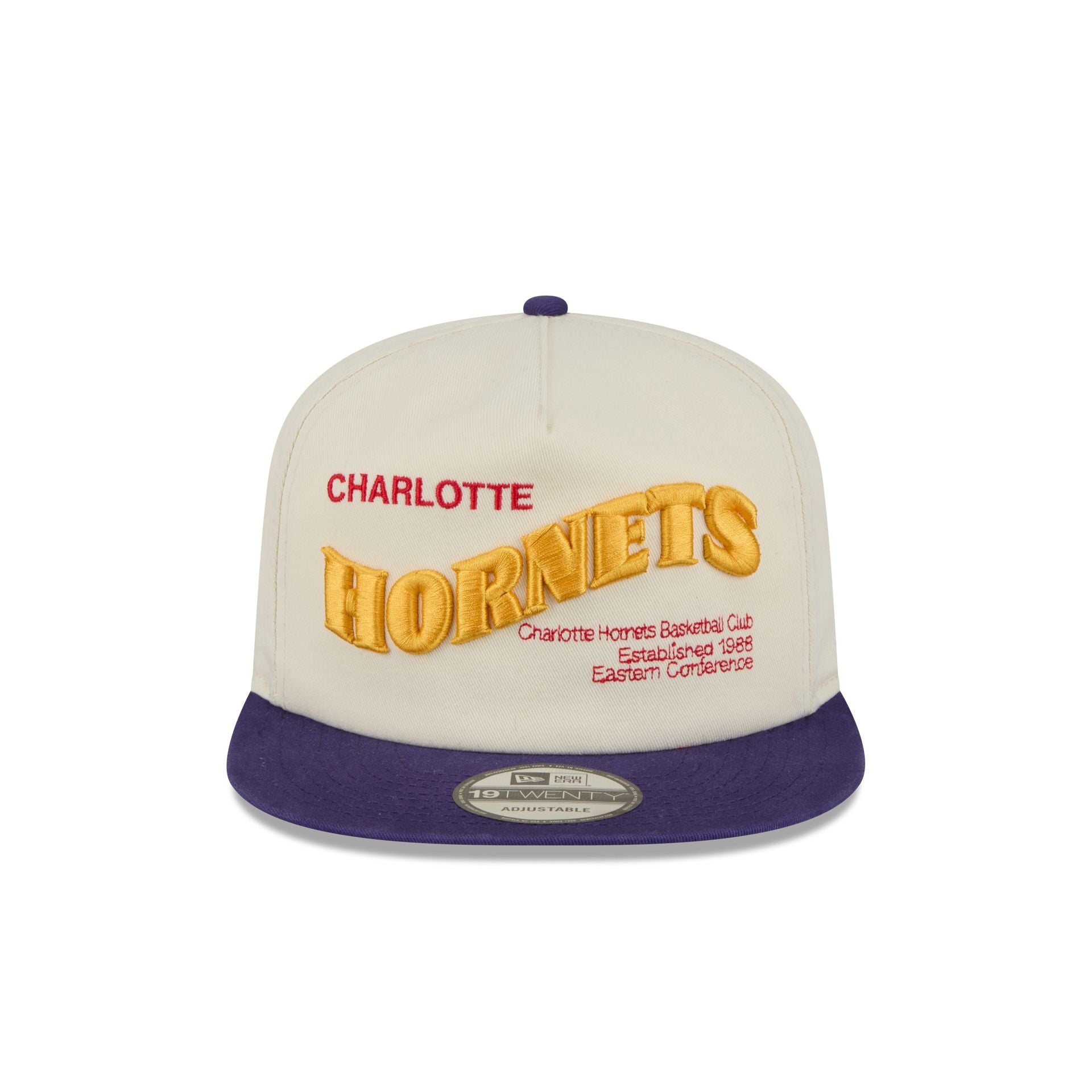 Alternative view of Charlotte Hornets Conference Script Chrome White 19Twenty Adjustable Hat