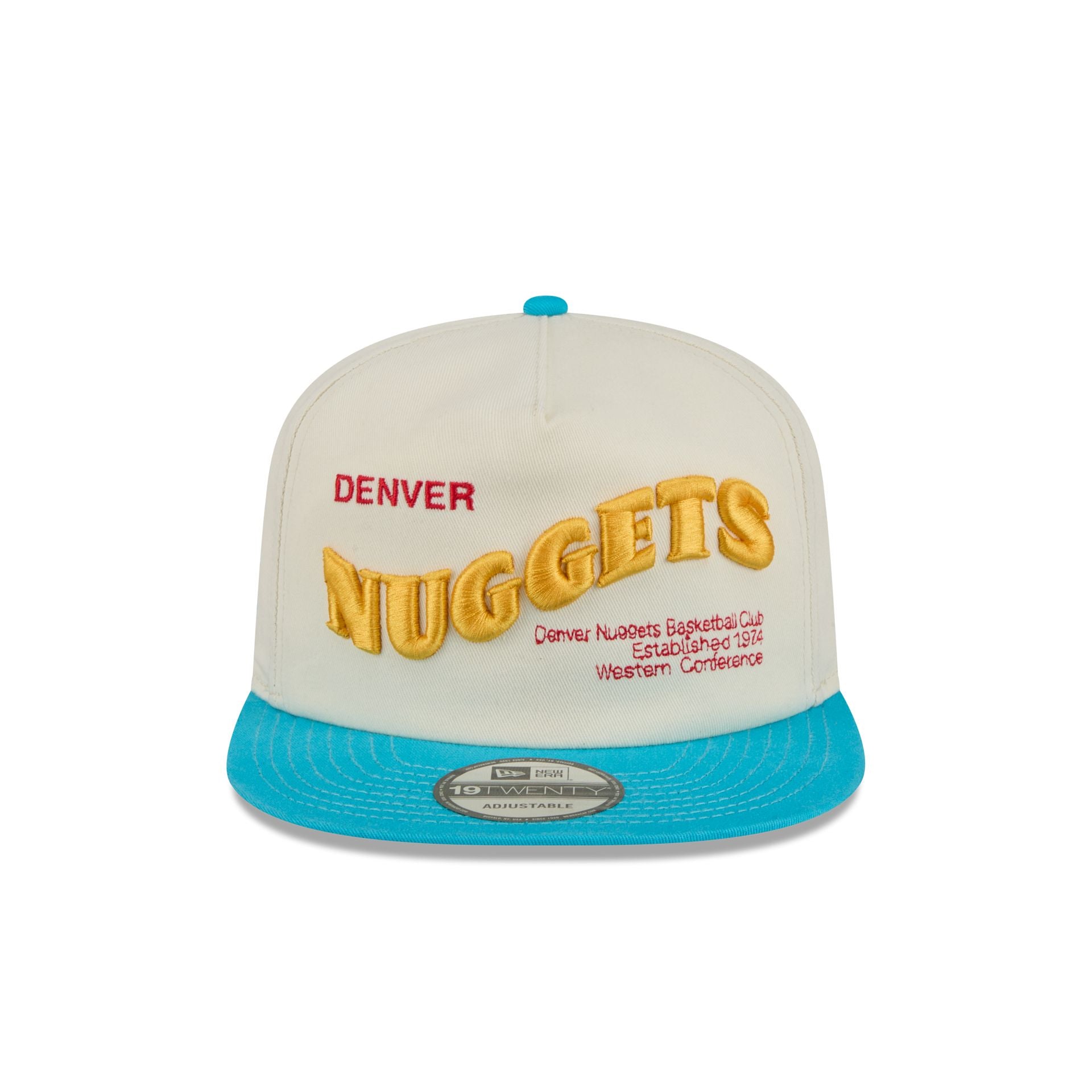 Alternative view of Denver Nuggets Conference Script Chrome White 19Twenty Adjustable Hat