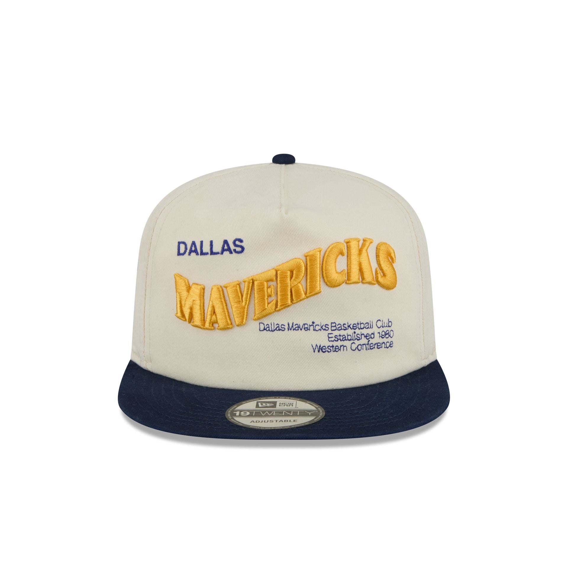 Alternative view of Dallas Mavericks Conference Script Chrome White 19Twenty Adjustable Hat