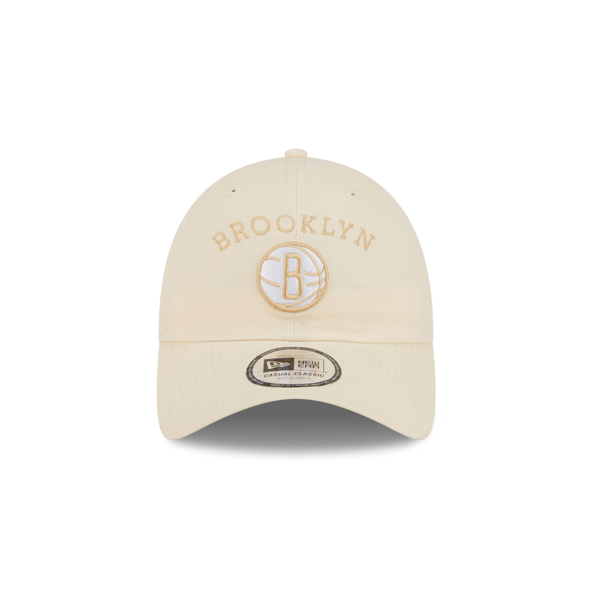 Alternative view of Brooklyn Nets Team Logo Cream Casual Classic Adjustable Hat
