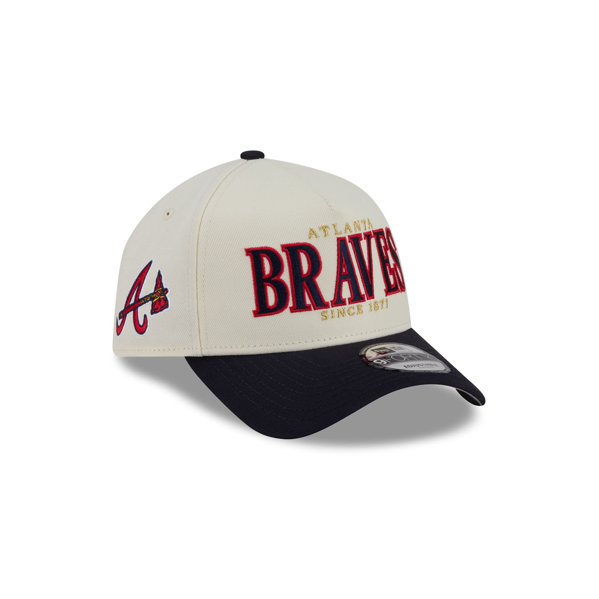 Atlanta Braves Opening Day Chrome White 9Forty A-Frame Snapback Hat