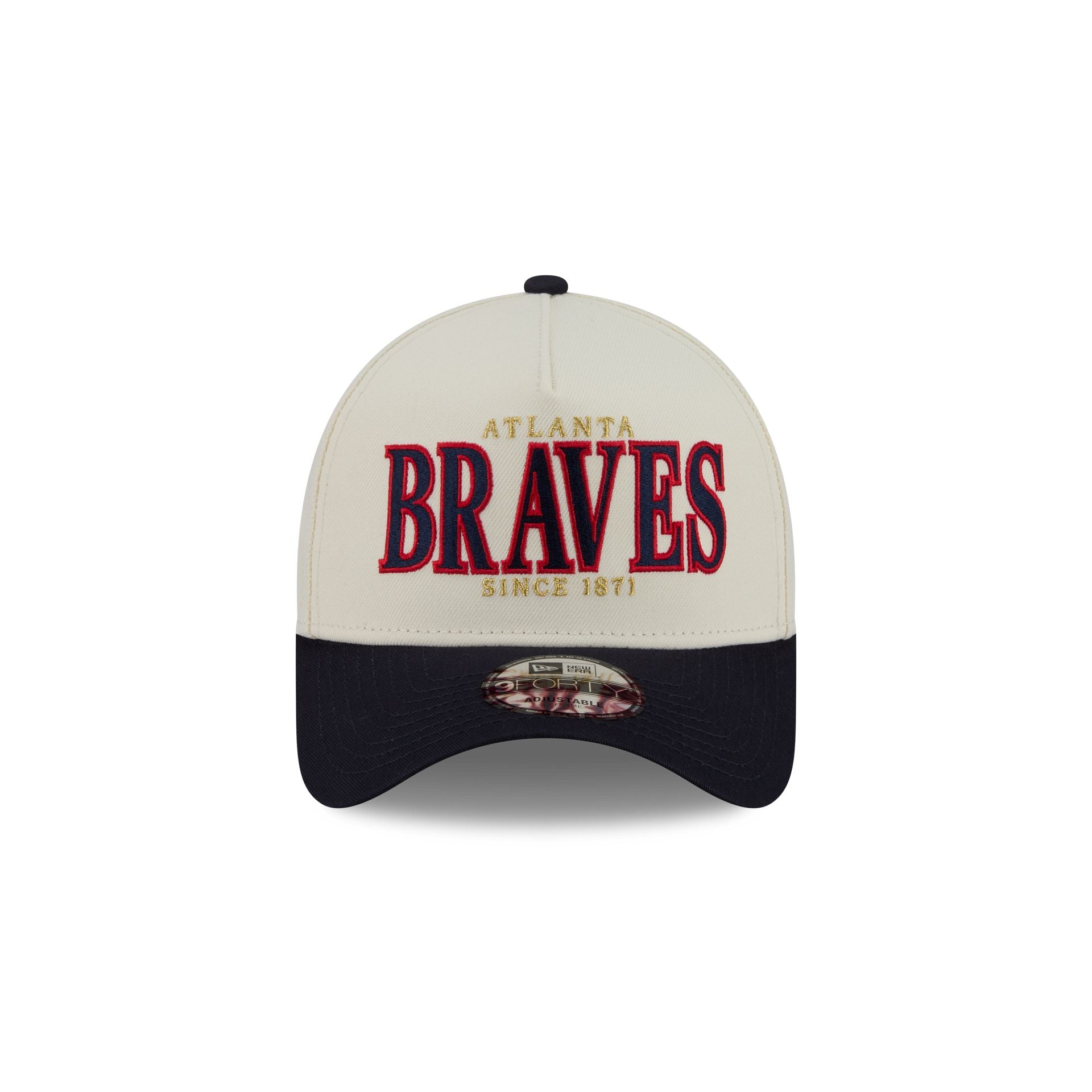 Alternative view of Atlanta Braves Opening Day Chrome White 9Forty A-Frame Snapback Hat