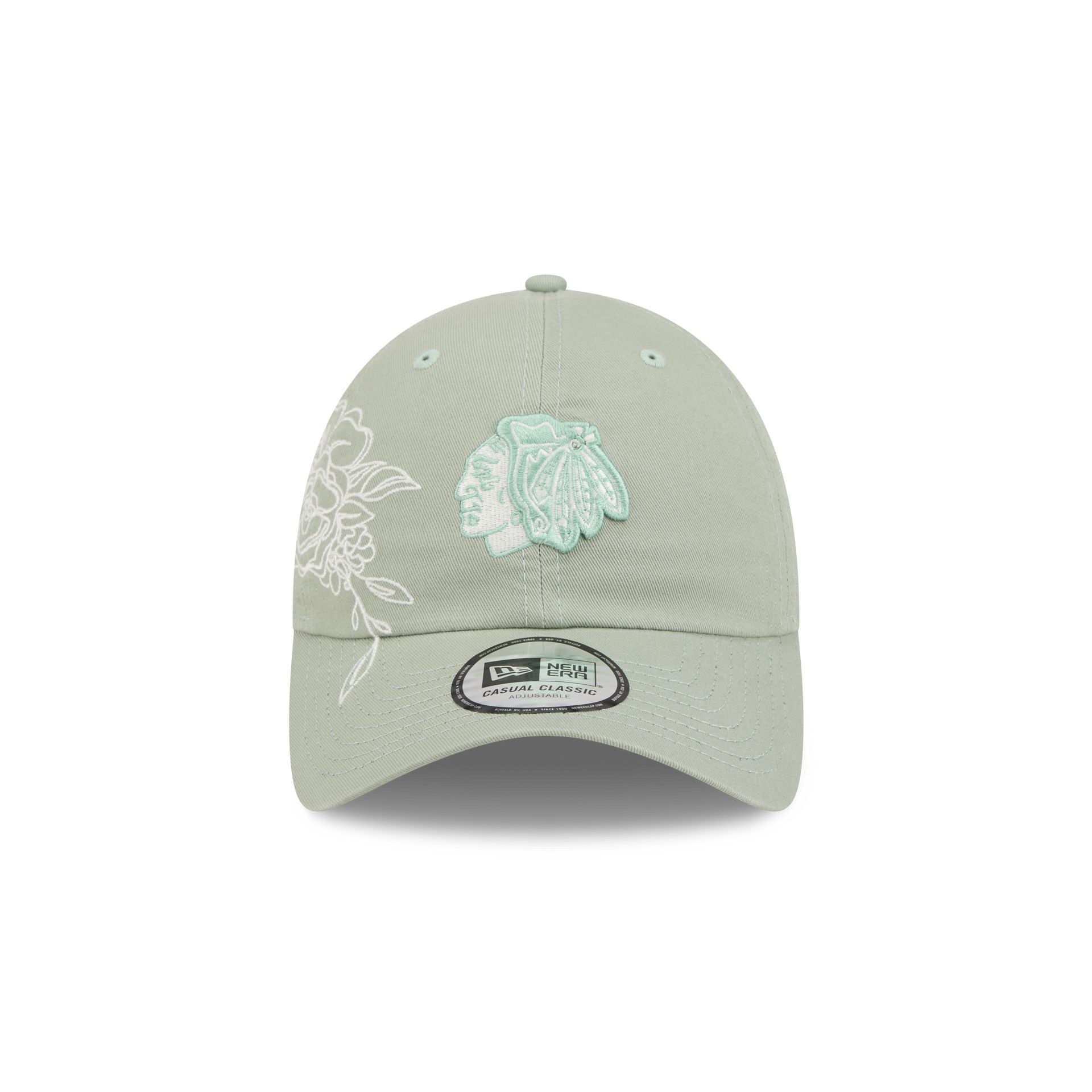 Alternative view of Chicago Blackhawks Stitched Flowers Casual Classic Adjustable Hat