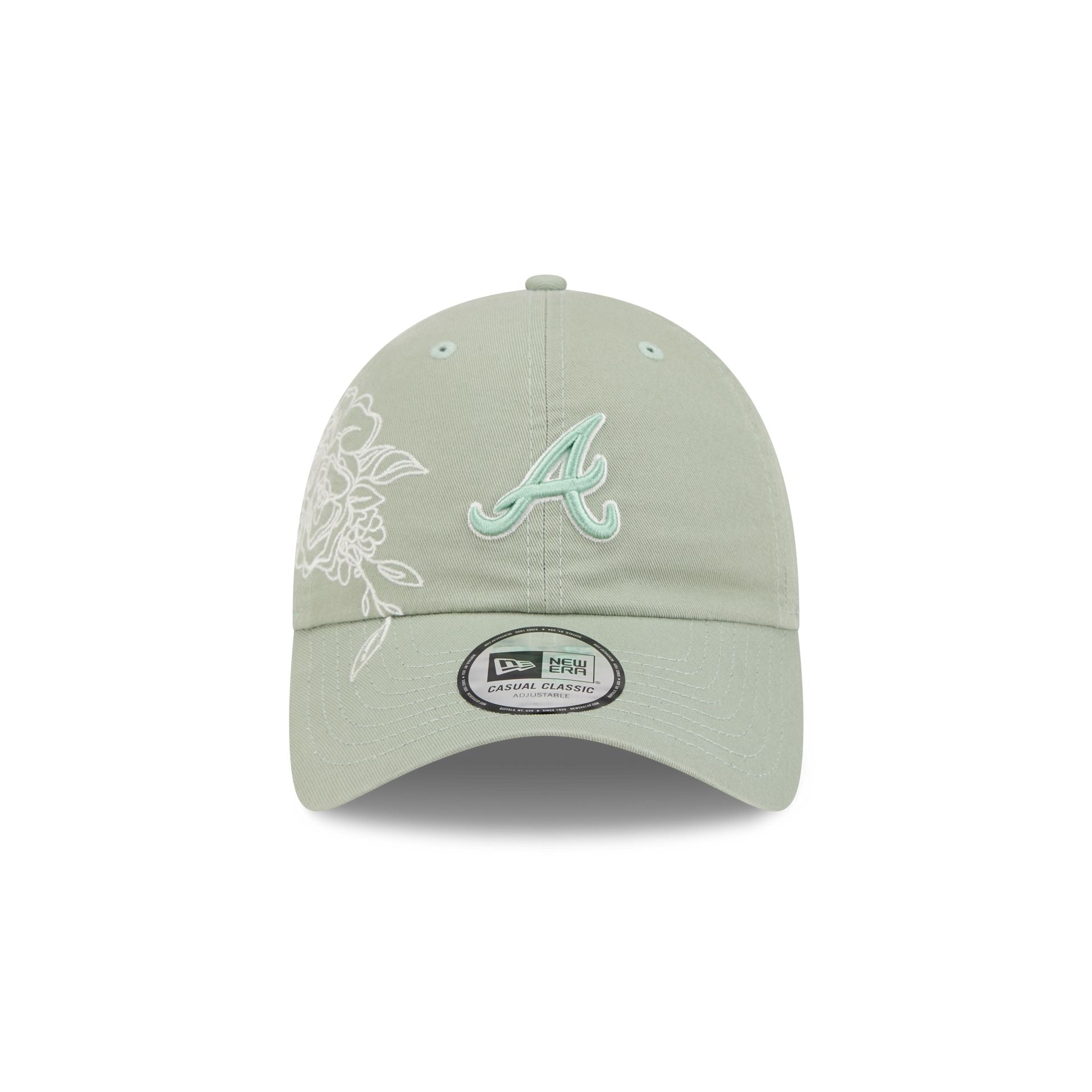 Alternative view of Atlanta Braves Stitched Flowers Casual Classic Adjustable Hat
