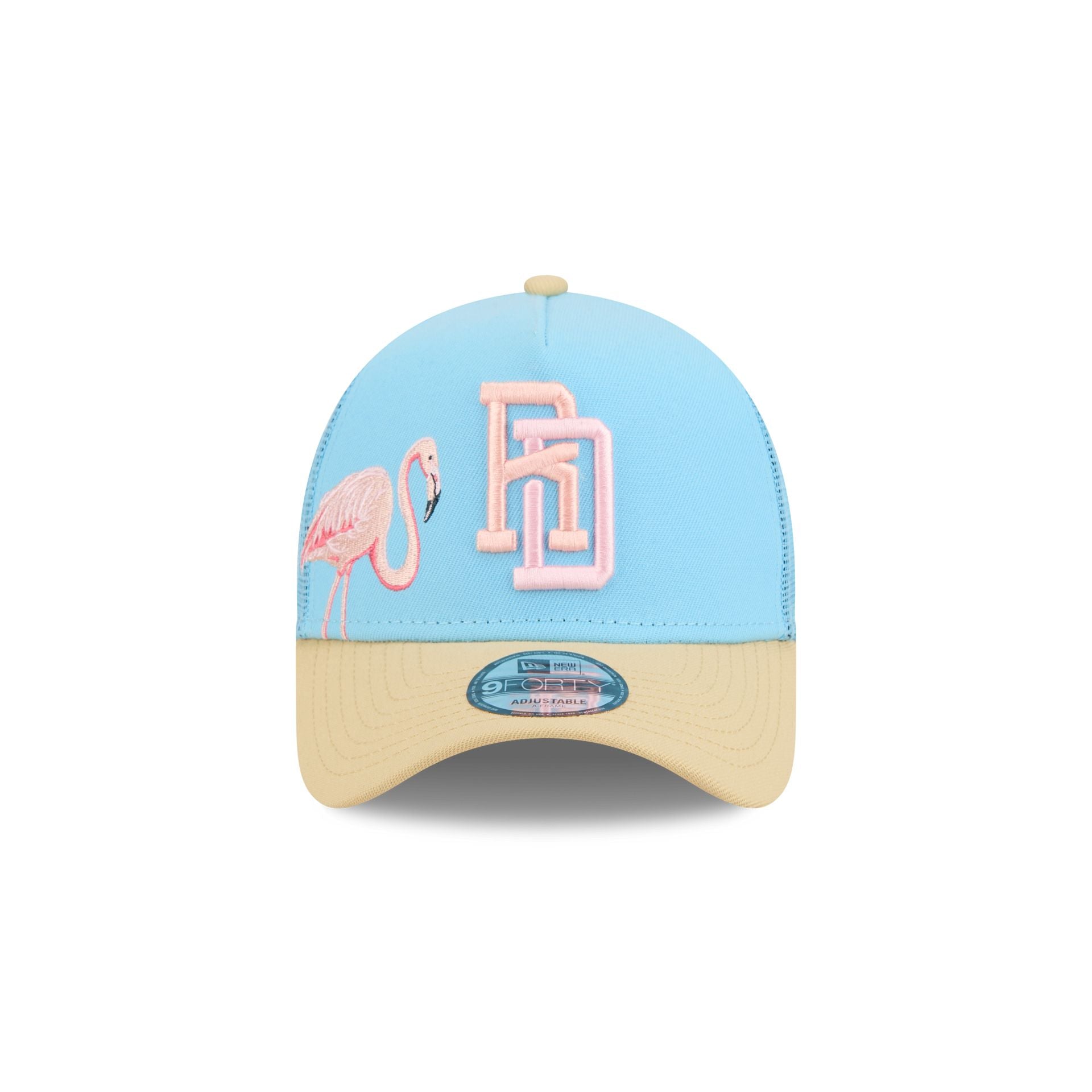 Alternative view of Dominican Republic Flamingo Blue 9Forty A-Frame Trucker Hat