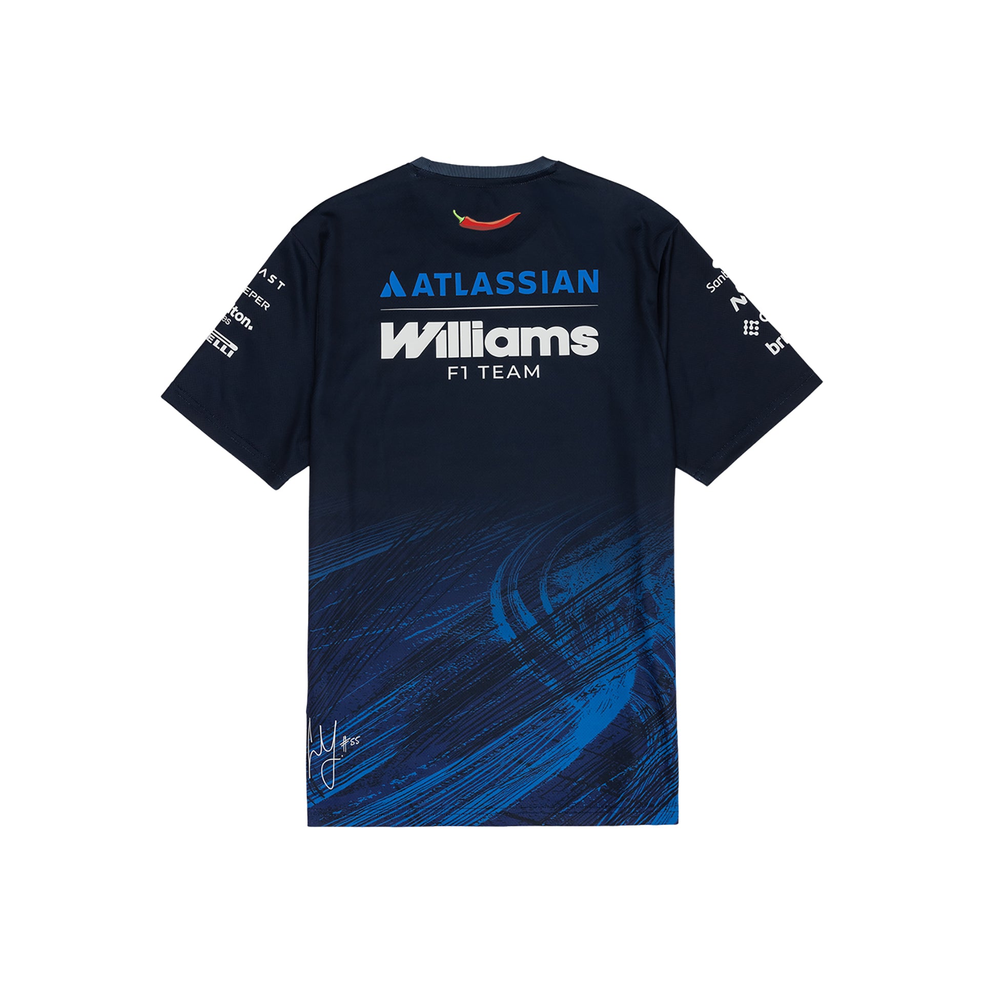 Alternative view of Atlassian Williams F1 Team Team Line Carlos Sainz Tech T-Shirt