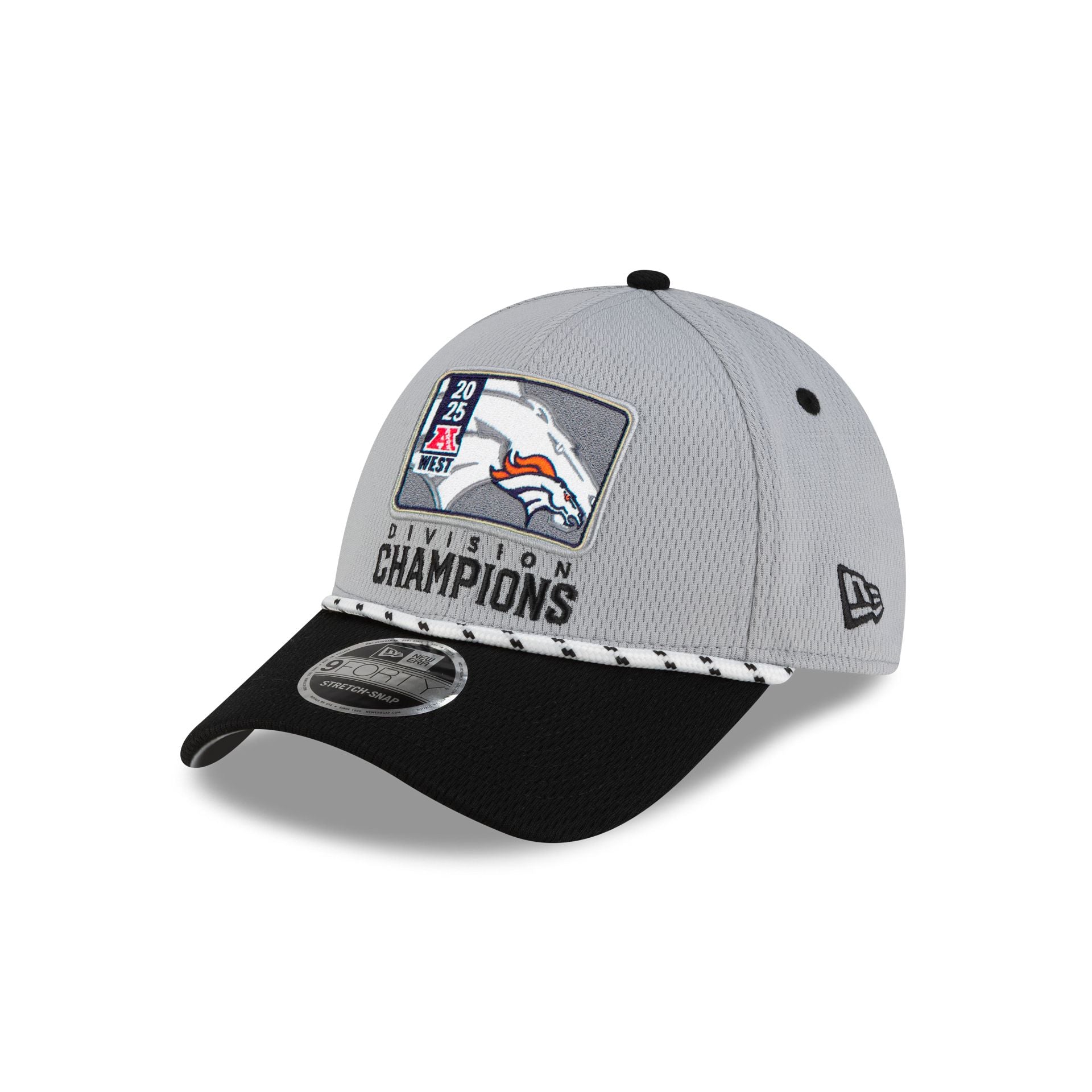 Denver Broncos 2025 Division Champion Locker Room 9Forty Stretch-Snap Hat