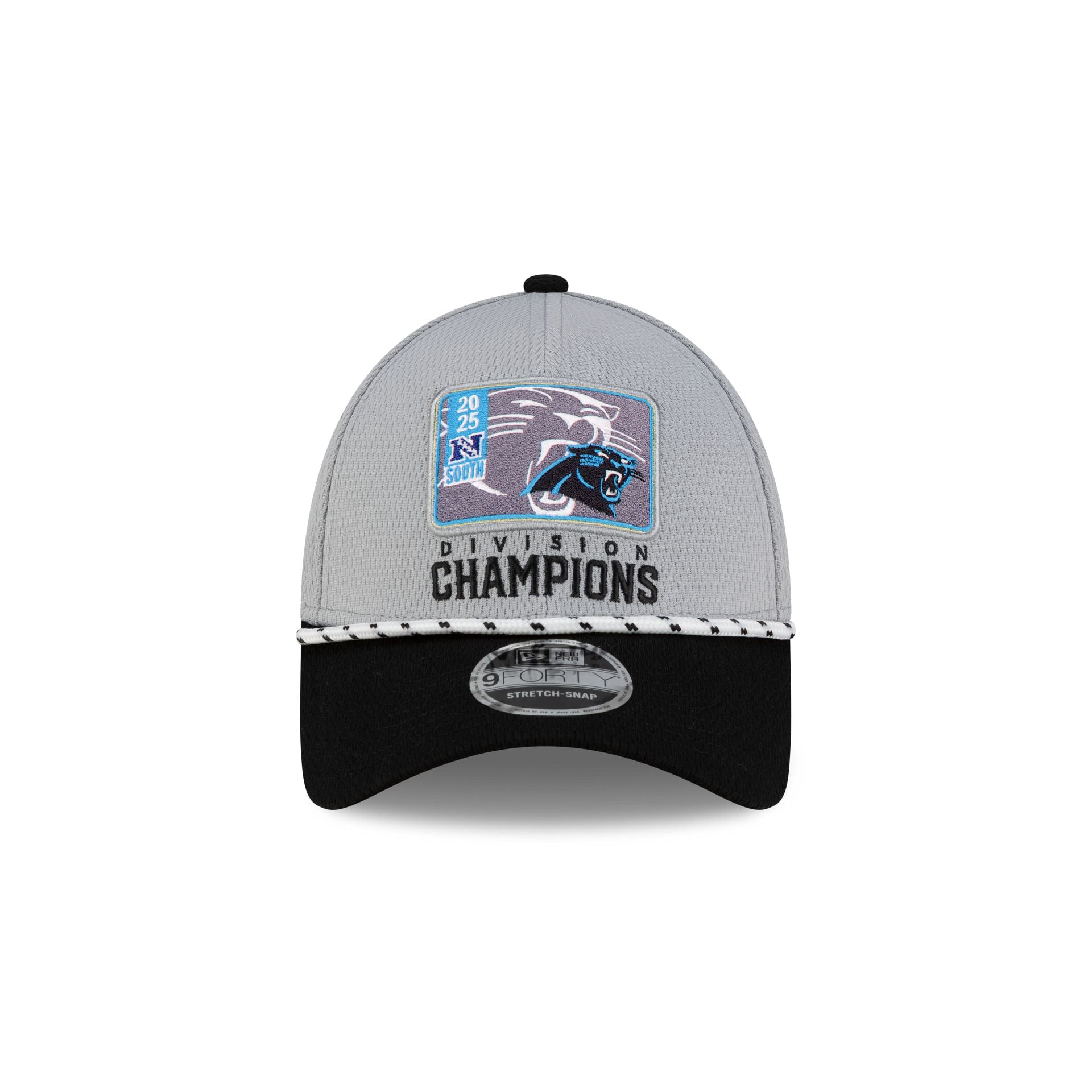 Alternative view of Carolina Panthers 2025 Division Champion Locker Room 9Forty Stretch-Snap Hat