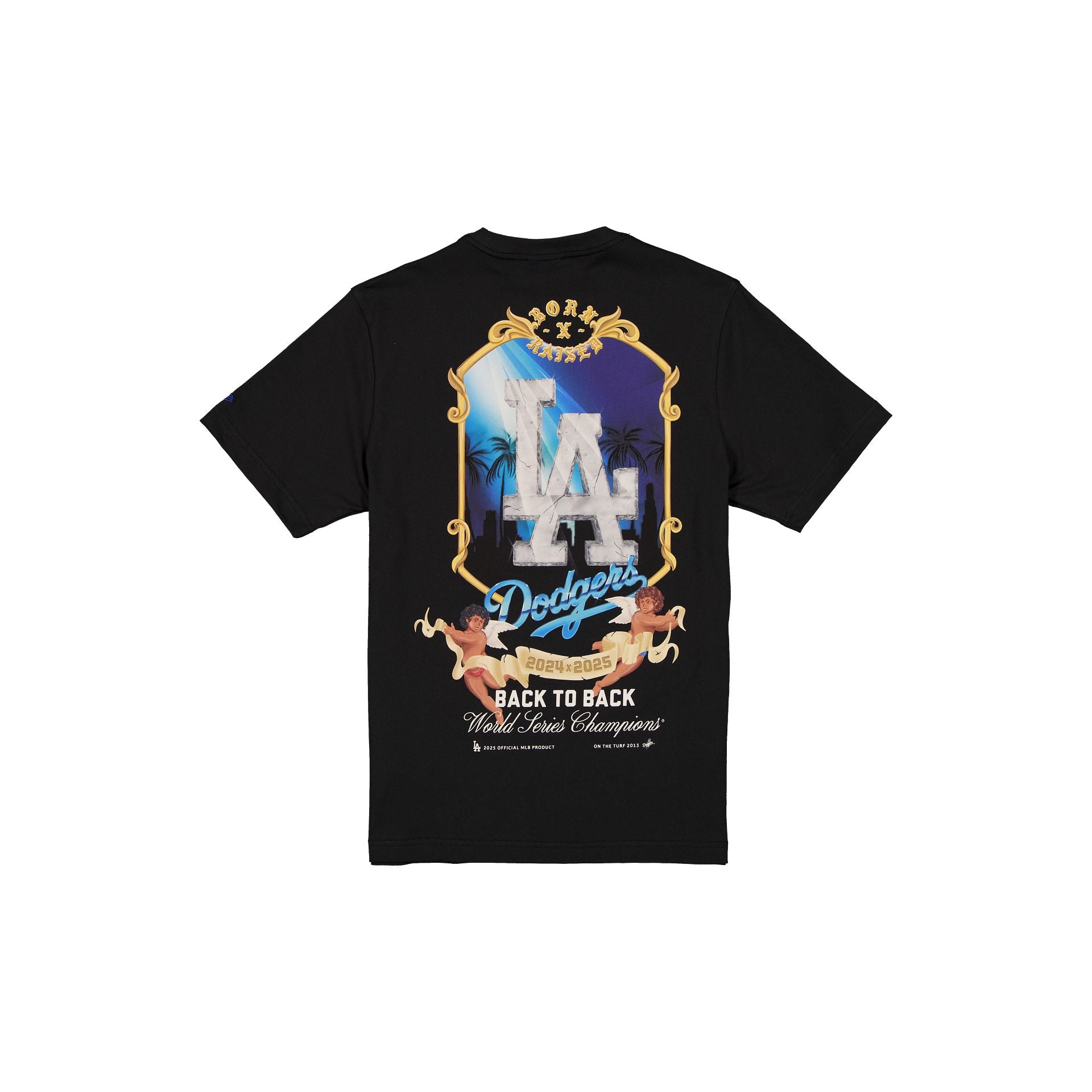Alternative view of Born X Raised Los Angeles Dodgers Back To Back T-Shirt