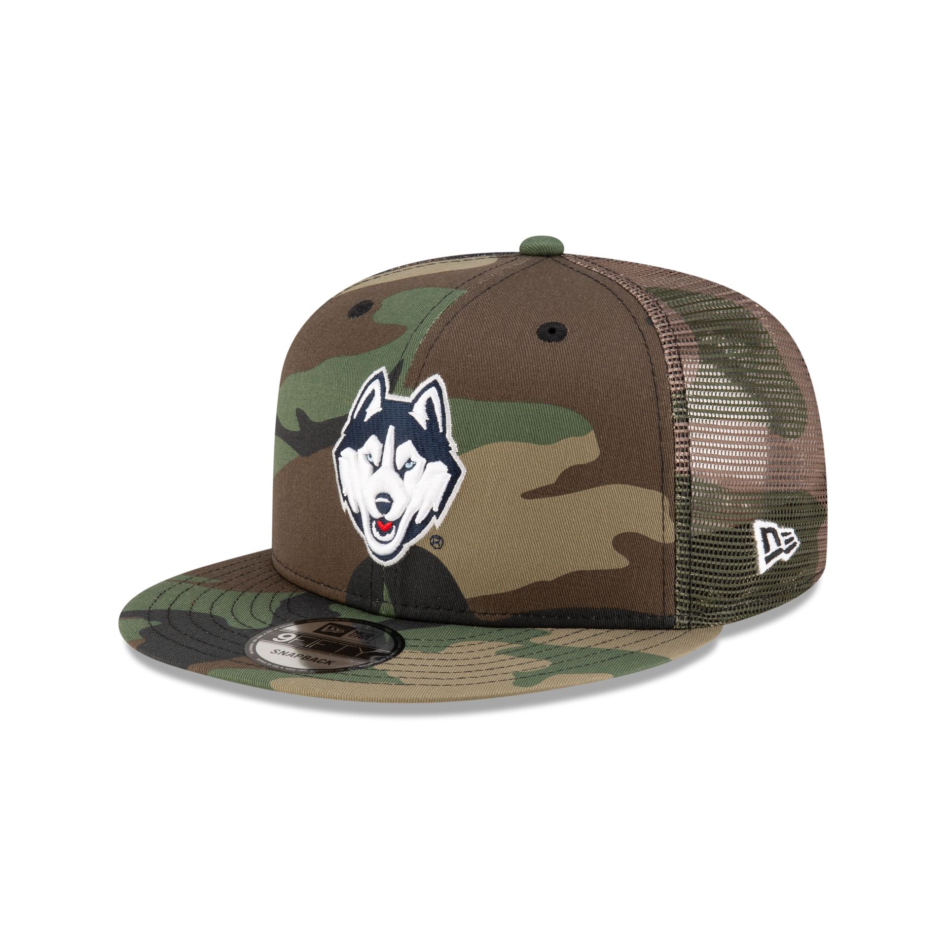 Connecticut Huskies Camo 9Fifty Trucker Hat