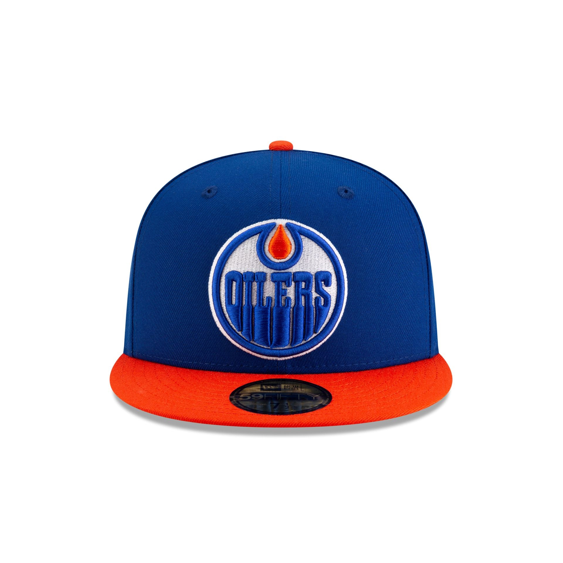 Alternative view of Edmonton Oilers Royal Blue & Orange 59Fifty Fitted Hat
