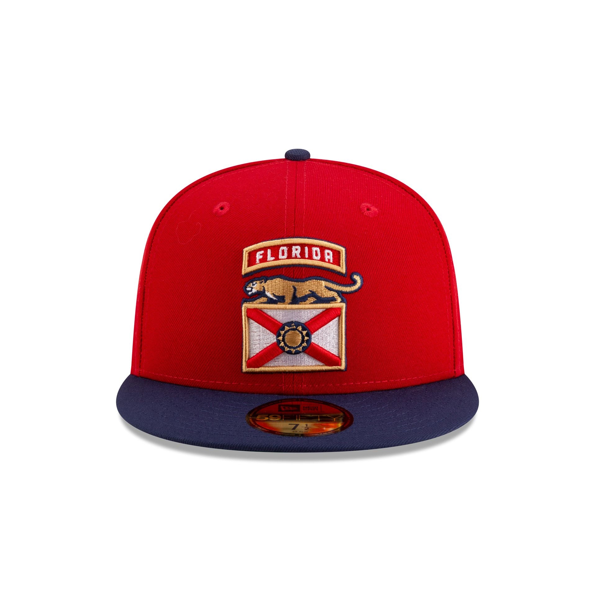 Alternative view of Florida Panthers Scarlet & Navy 59Fifty Fitted Hat