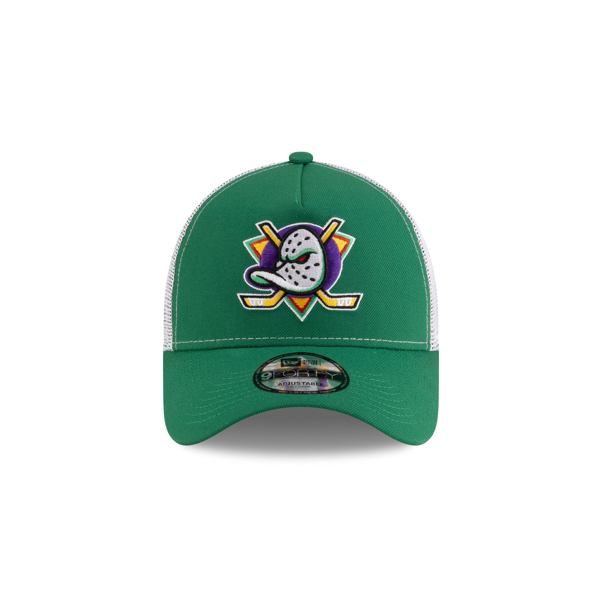 Alternative view of Anaheim Ducks Kelly Green 9Forty A-Frame Trucker