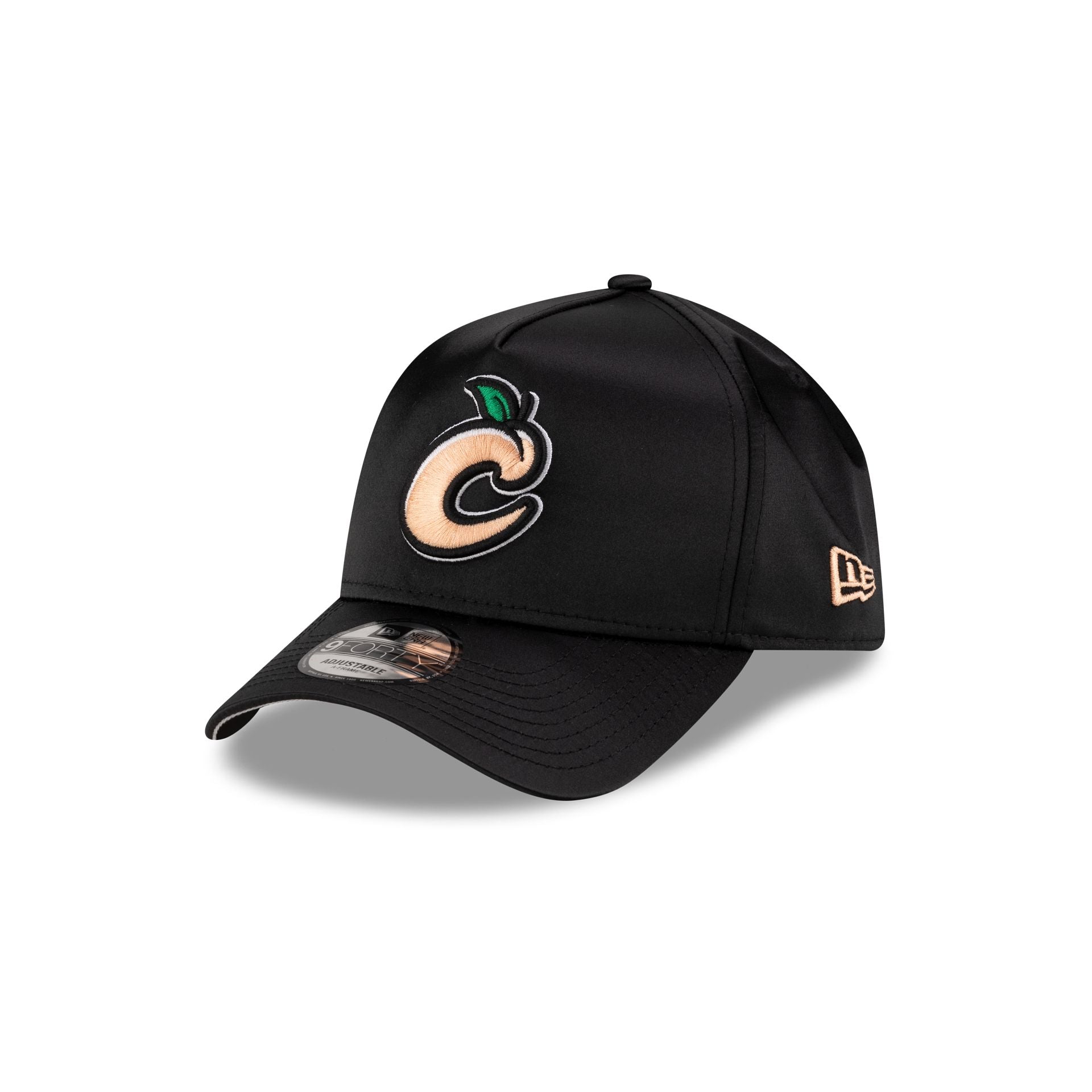 Columbus Clingstones Black Satin 9Forty A-Frame Snapback Hat