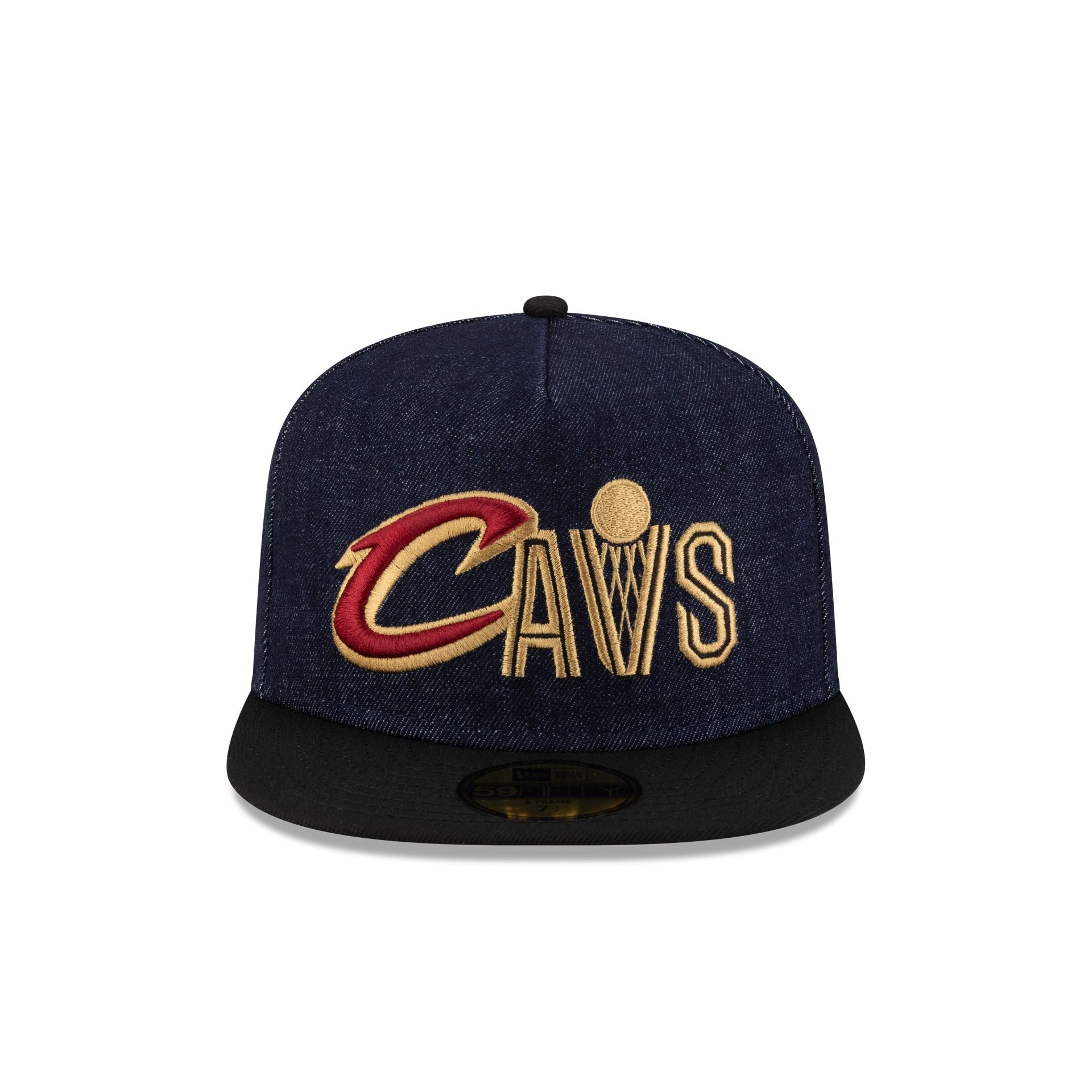 Alternative view of Cleveland Cavaliers Navy Denim 59Fifty A-Frame Fitted Hat