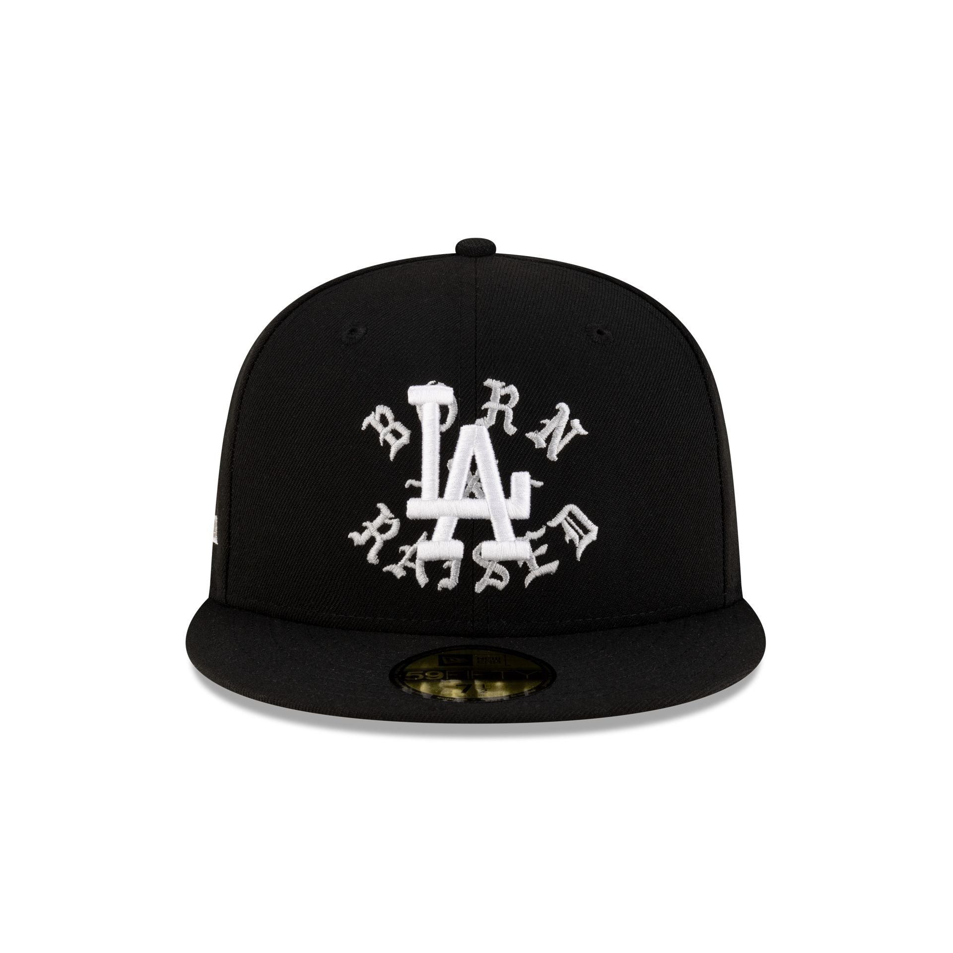 Alternative view of Born X Raised X Los Angeles Dodgers World Series Champions Black 59Fifty Fitted Hat