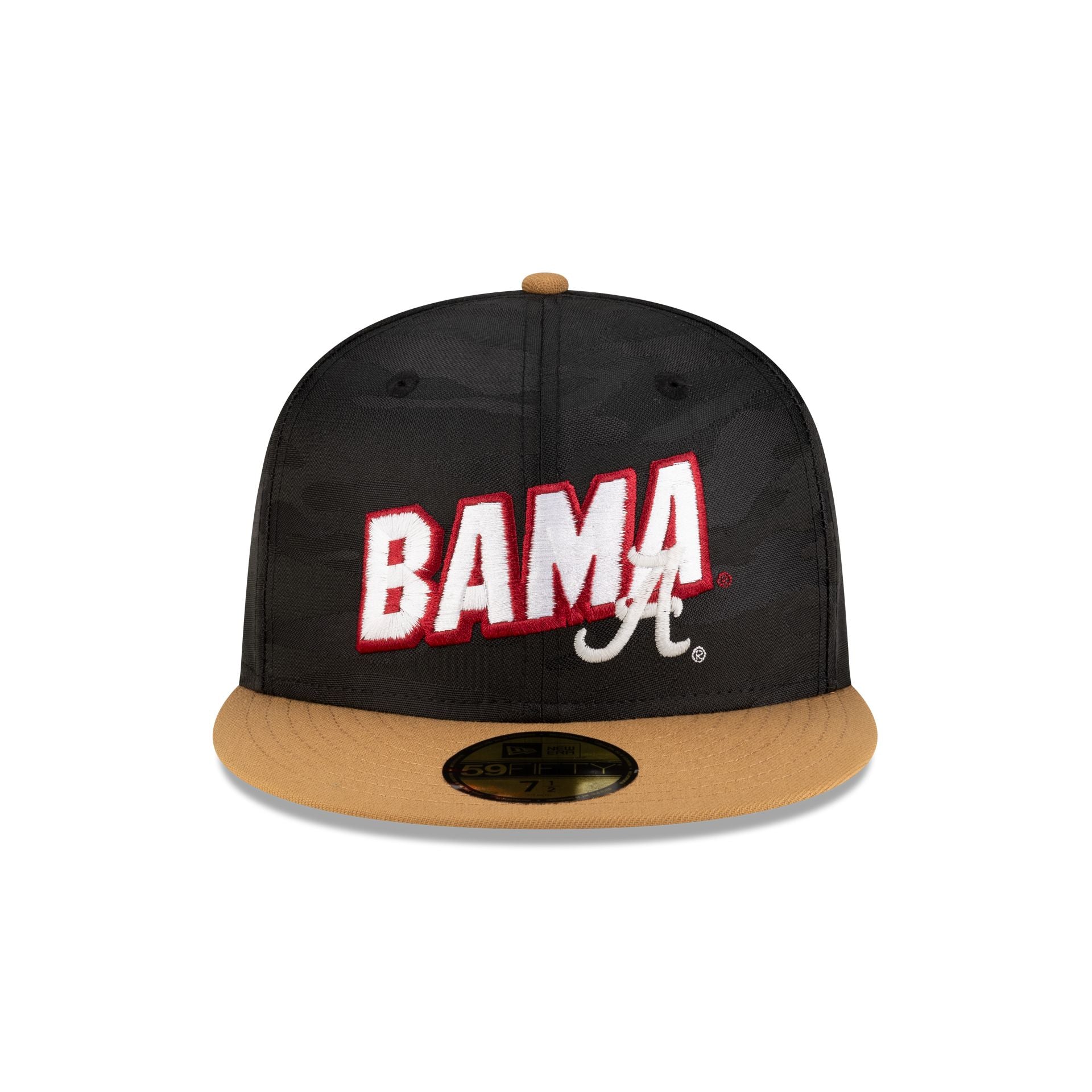 Alternative view of Alabama Crimson Tide Black Tonal Wheat 59Fifty Fitted Hat